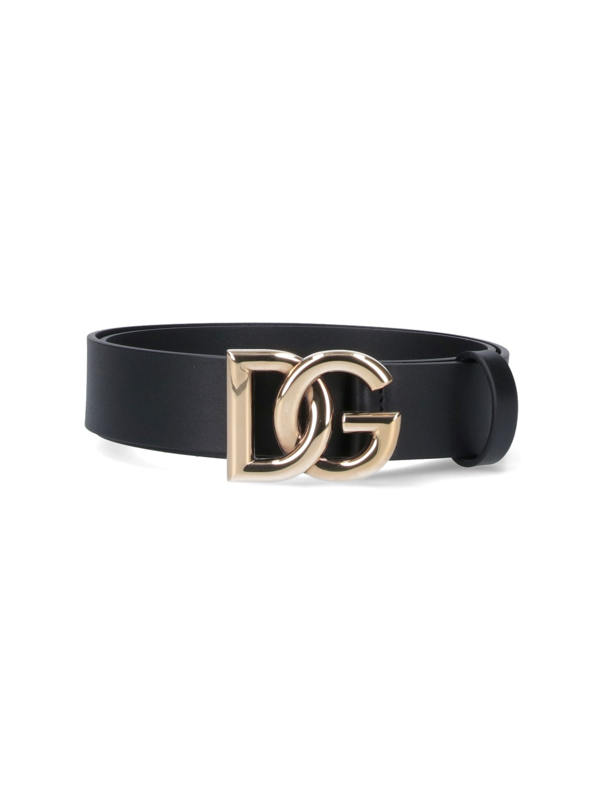Dolce & Gabbana 'dg' Buckle Belt In Black