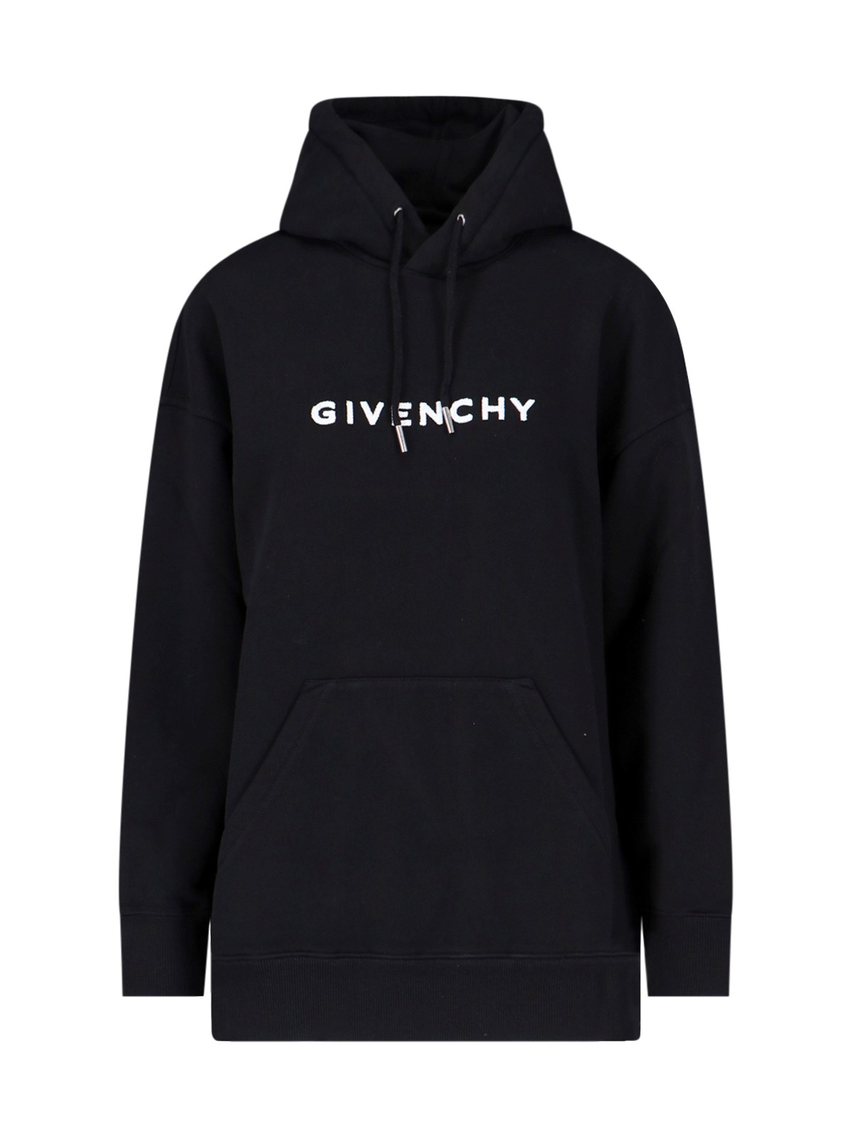 Shop Givenchy Teddy Logo Hoodie In Black  