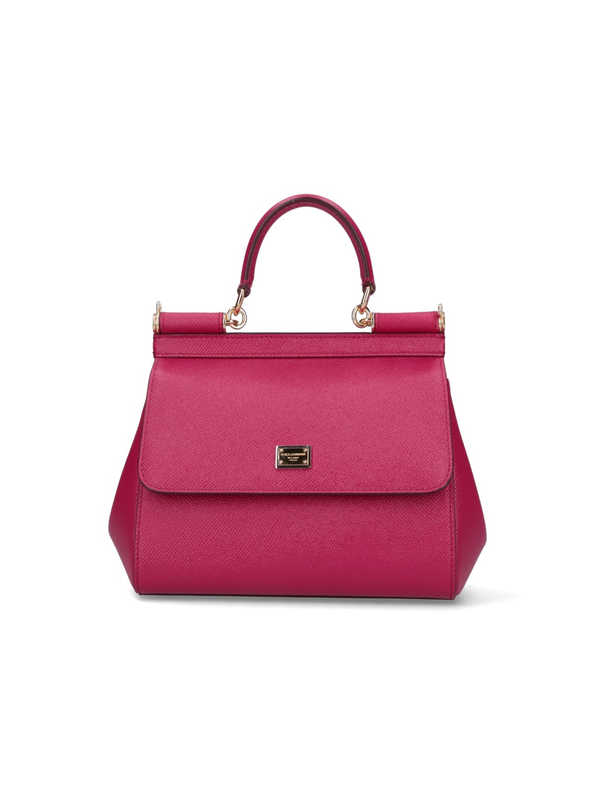 Dolce & Gabbana Sicily Medium Leather Bag In Pink