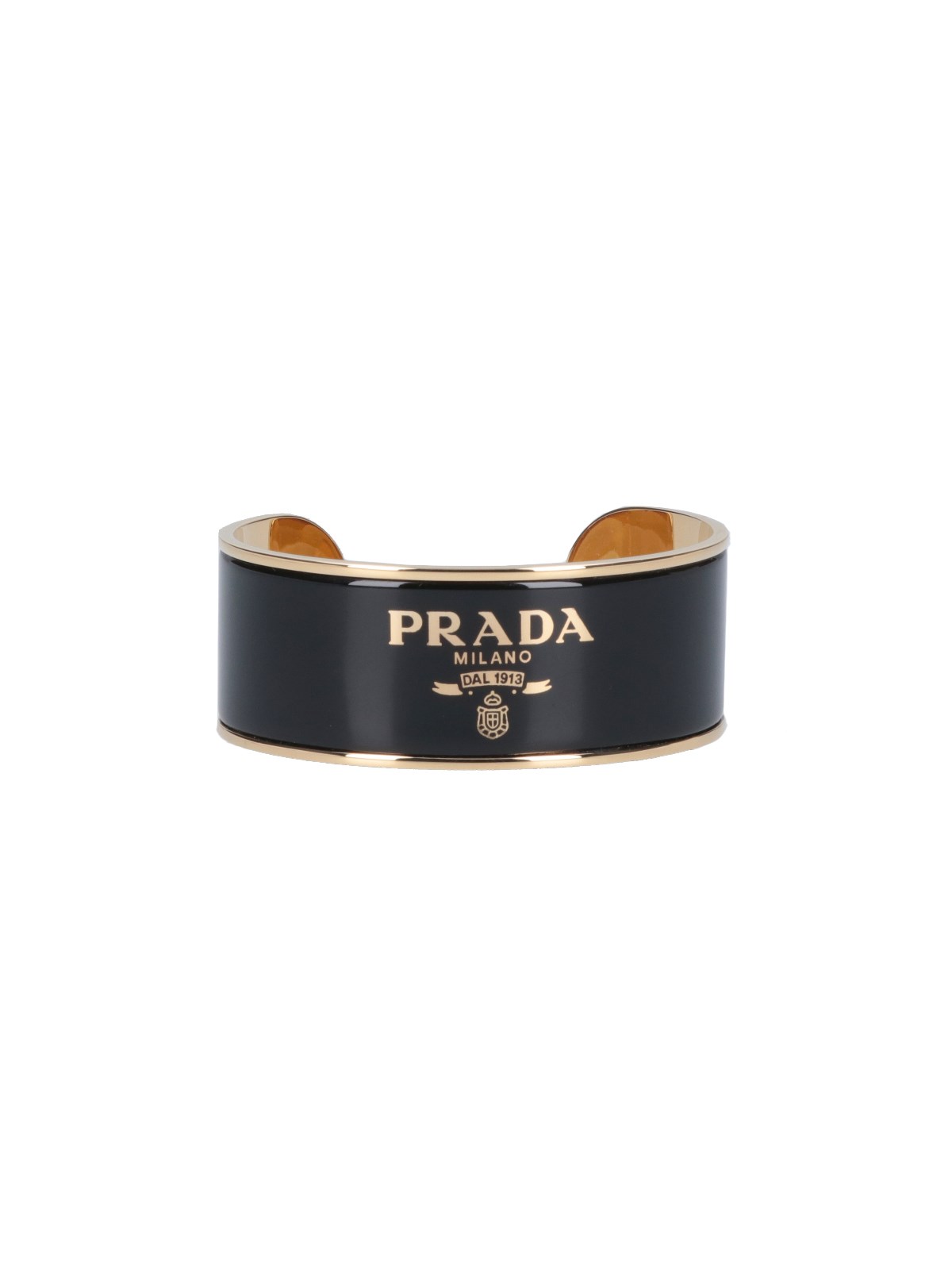 Prada Logo Bracelet In Black  