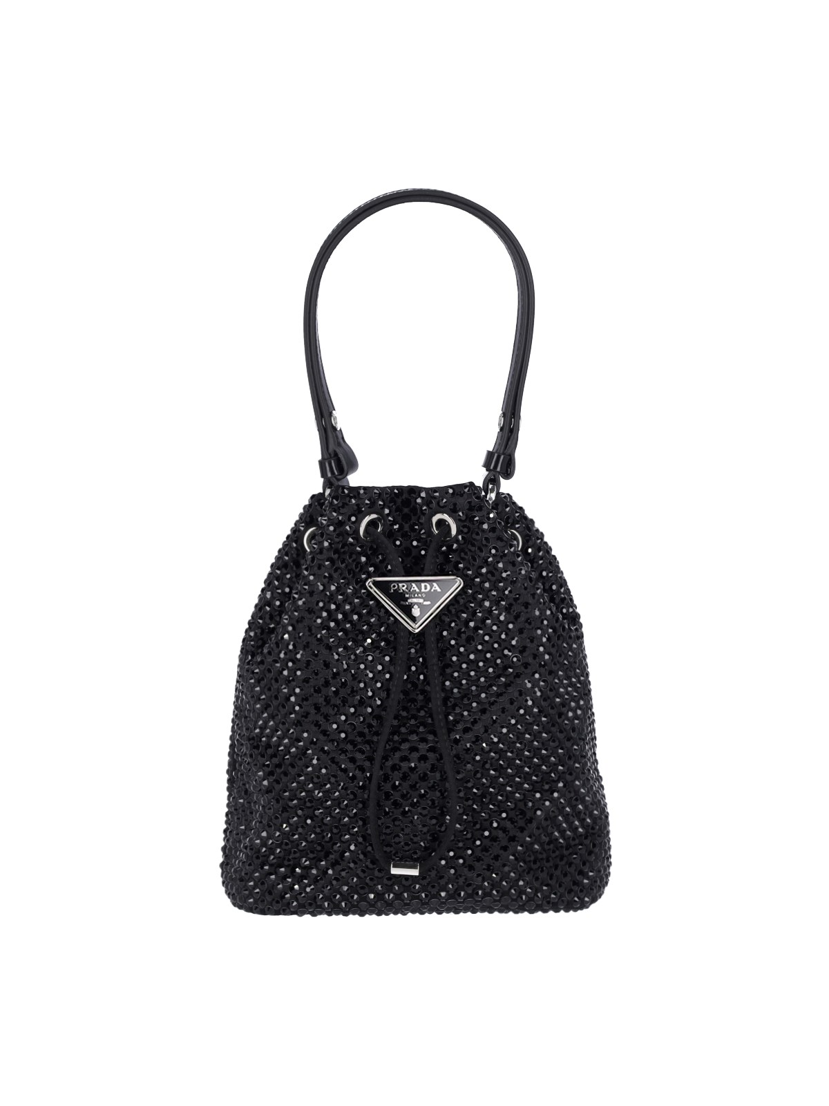 Prada Mini Crystal Bag In Black  