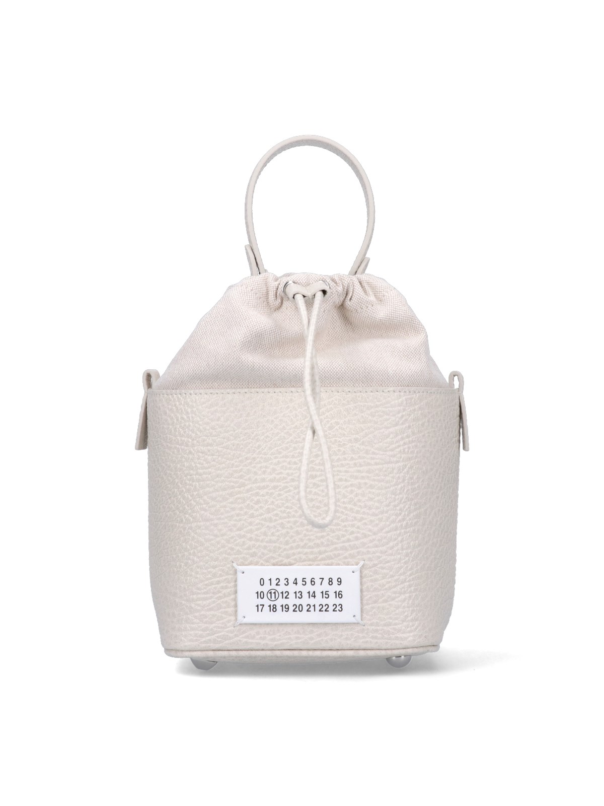 Shop Maison Margiela "5ac" Small Bucket Bag In Gray