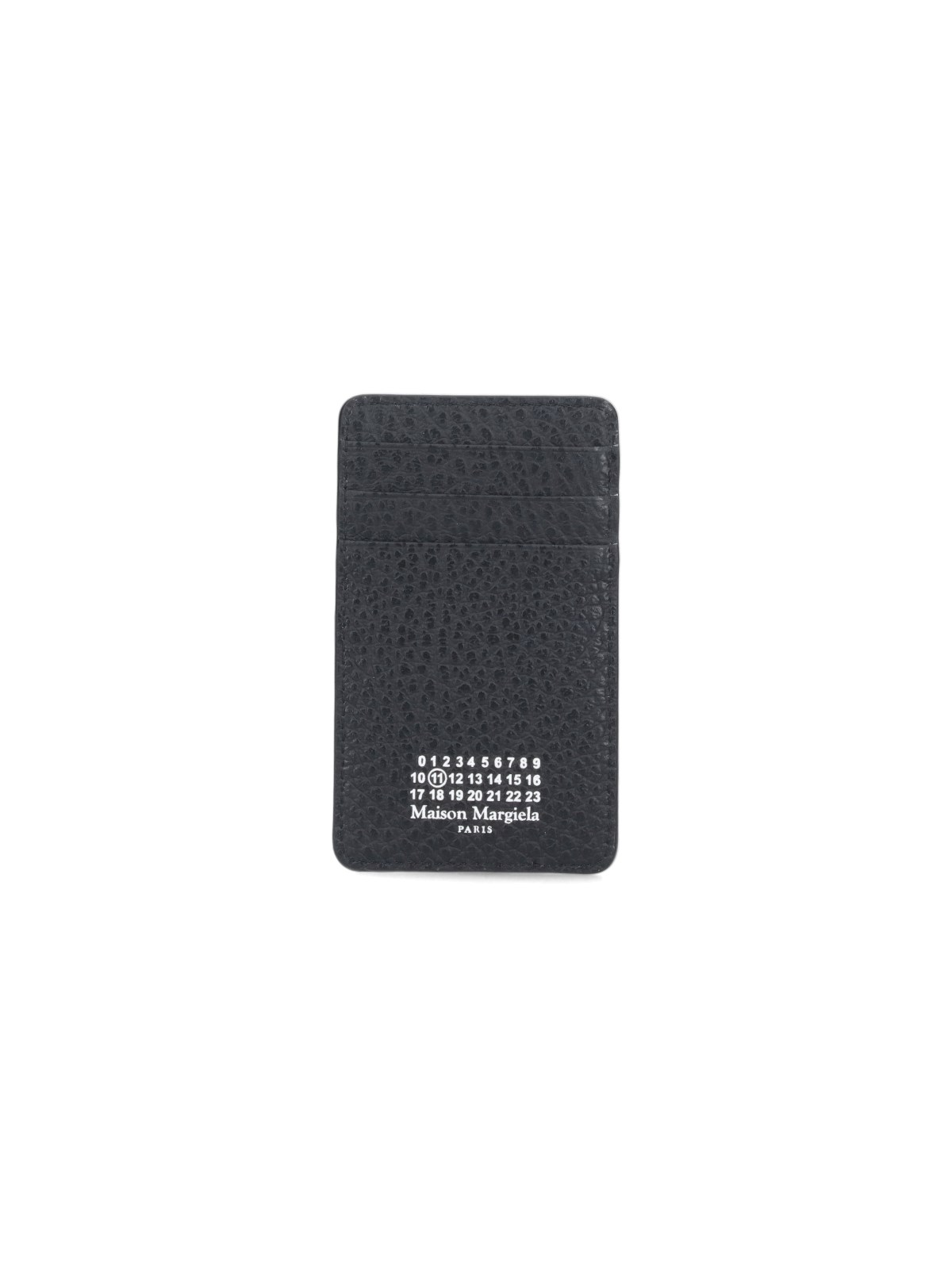 Maison Margiela Vertical Card Holder "four Stitches" In Black