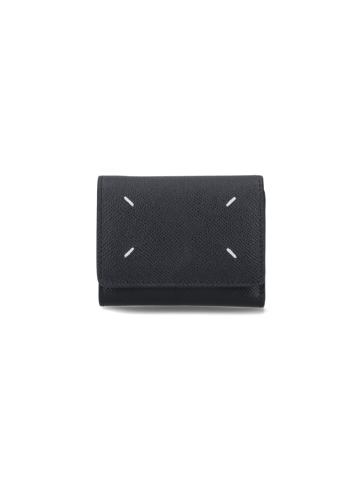 Maison Margiela Leather Wallet In Black  