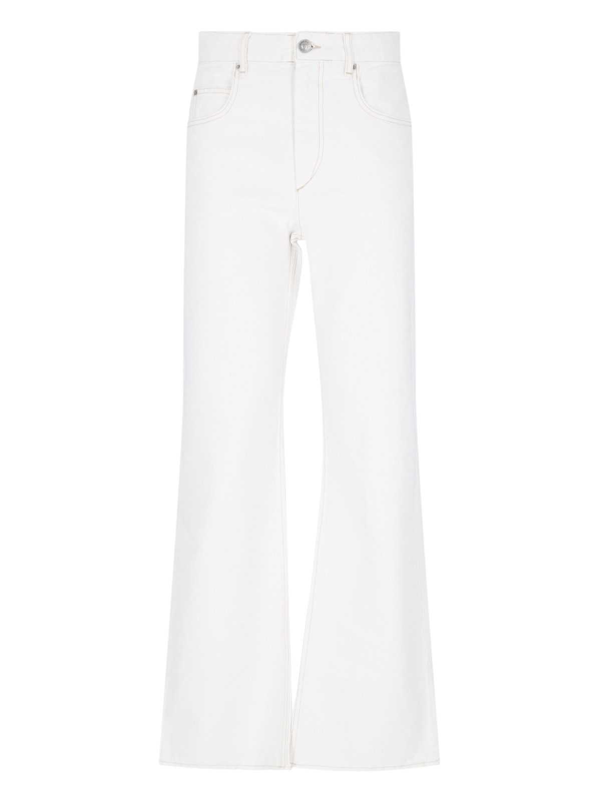 Isabel Marant Belvira High-rise Flared Jeans In White