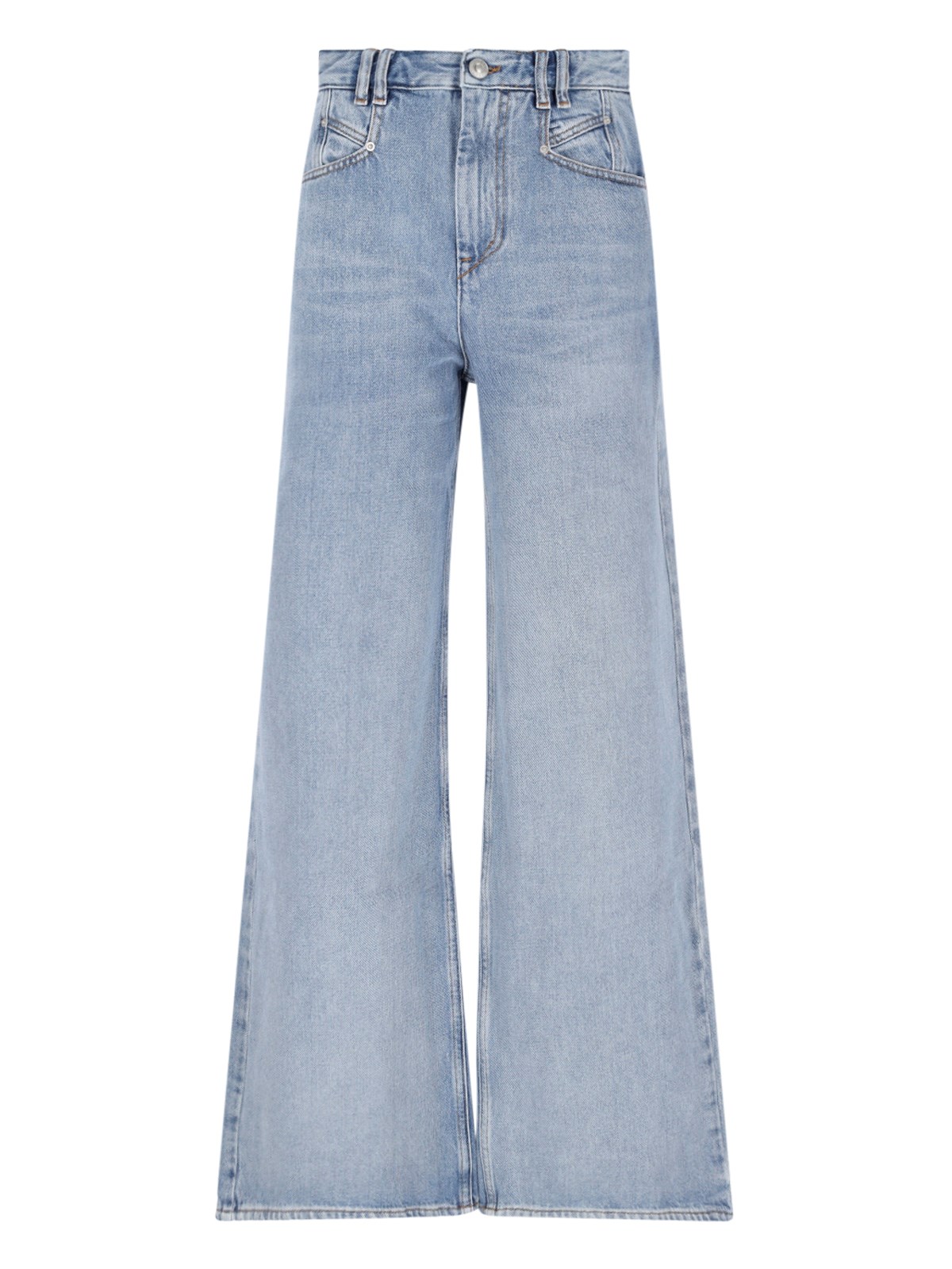 Shop Isabel Marant Palazzo Jeans In Light Blue