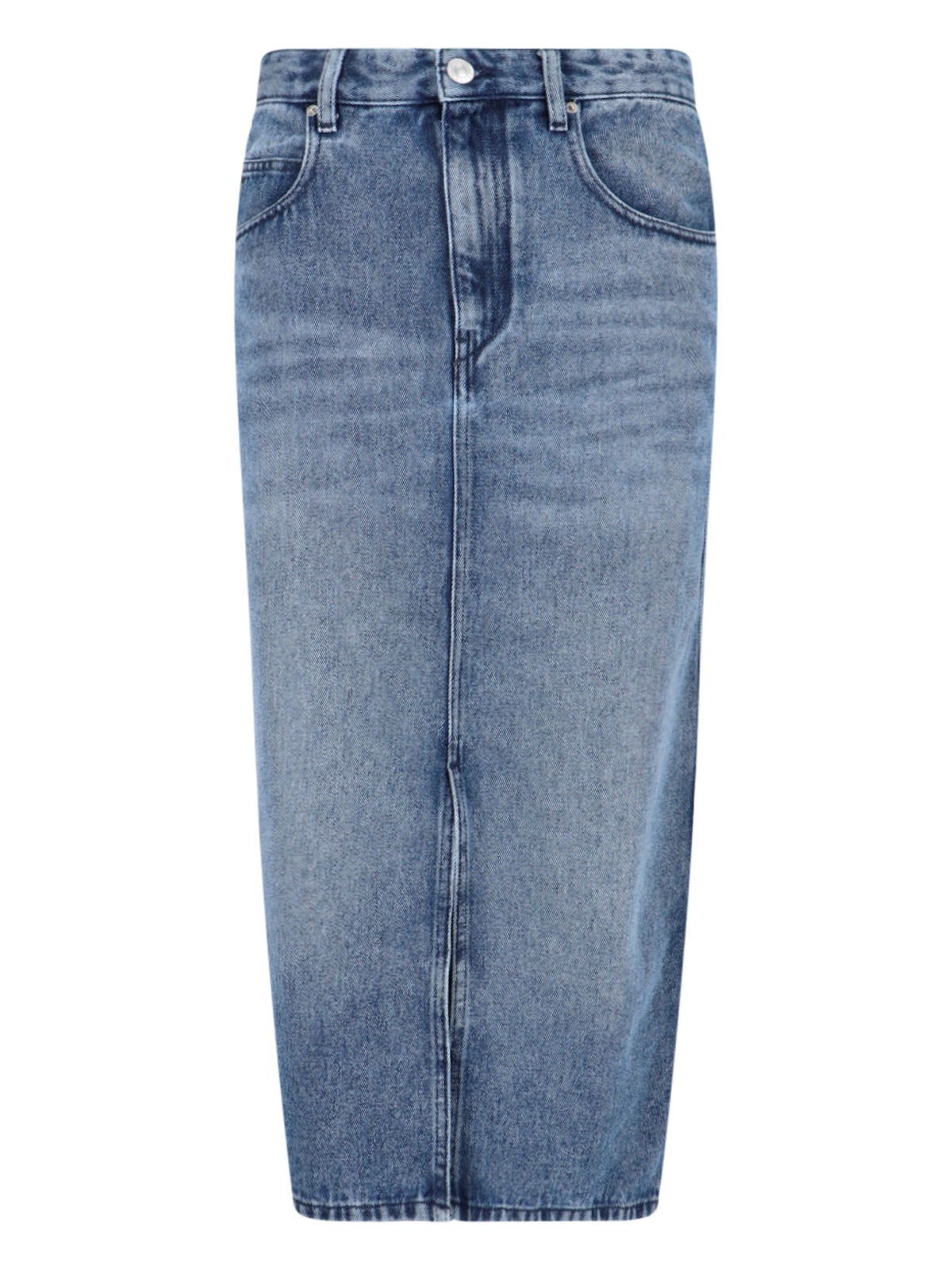 Shop Isabel Marant 'tilauria' Midi Skirt In Light Blue