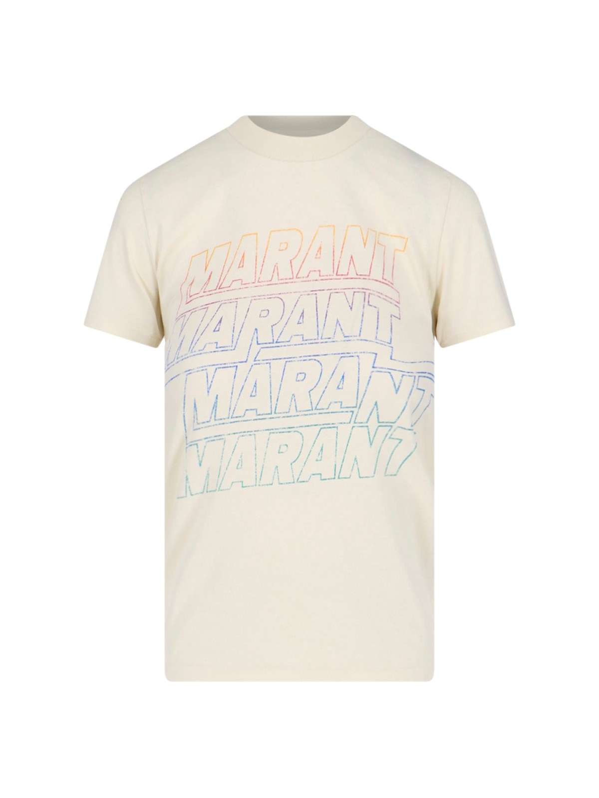 Isabel Marant Étoile Logo T-shirt In Cream