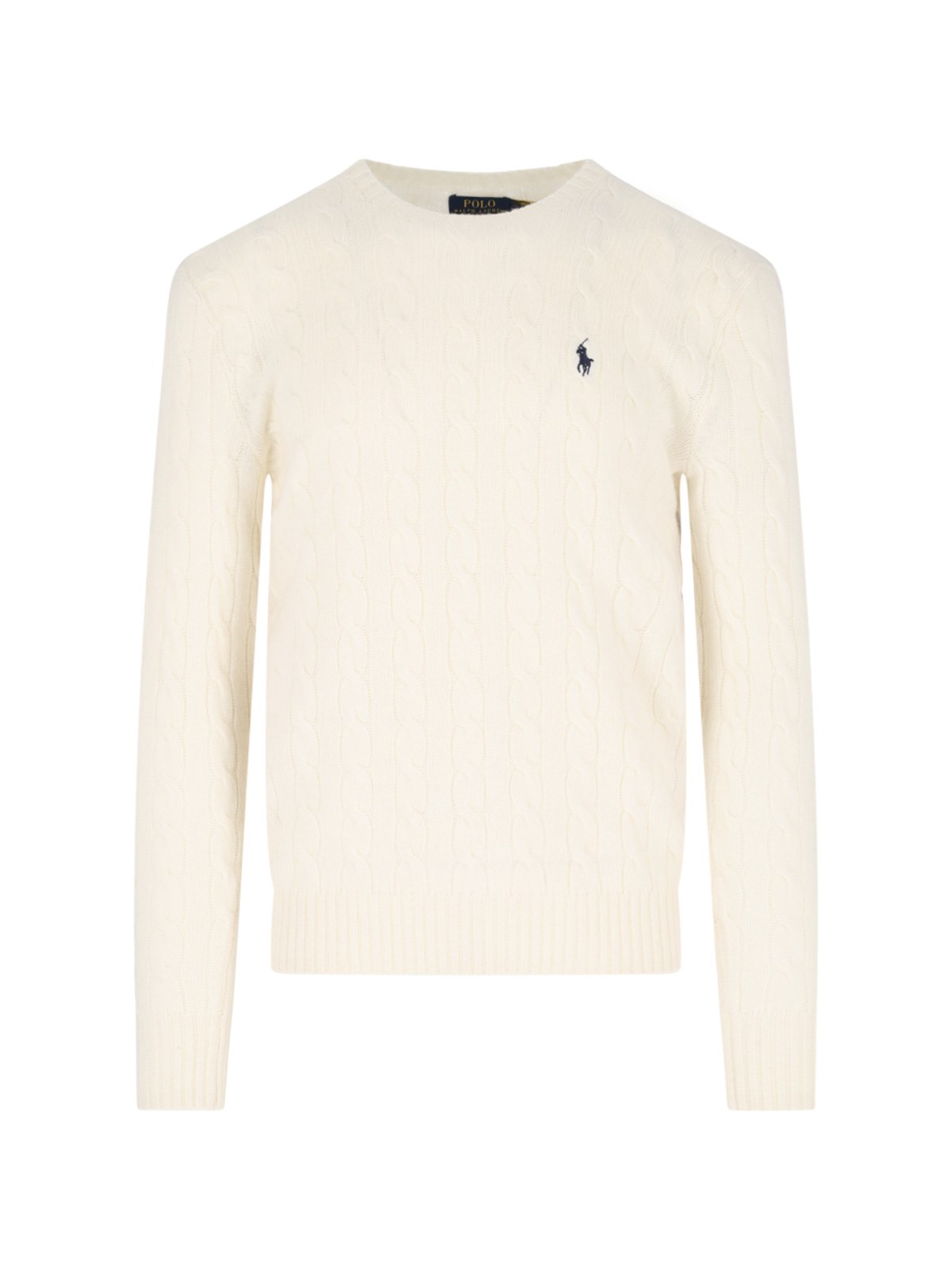 Polo Ralph Lauren Plaited Sweater In Beige