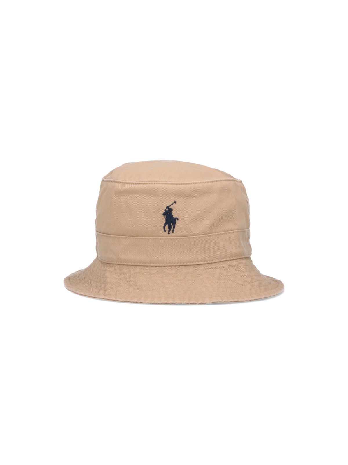 Polo Ralph Lauren Logo Bucket Hat In Beige