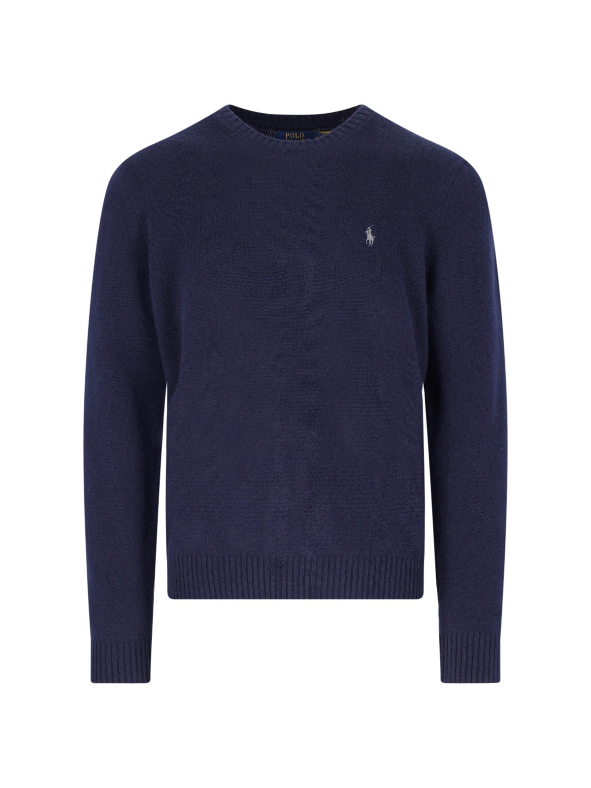 Shop Polo Ralph Lauren Logo Embroidery Sweater In Blue