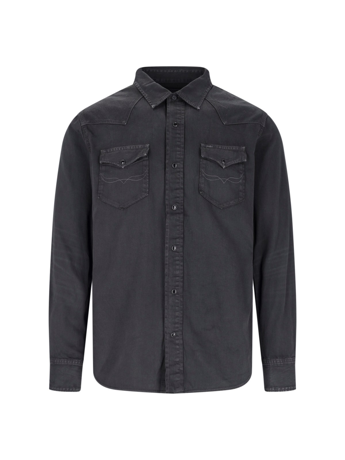 Shop Polo Ralph Lauren 'heritage Western' Shirt In Black  