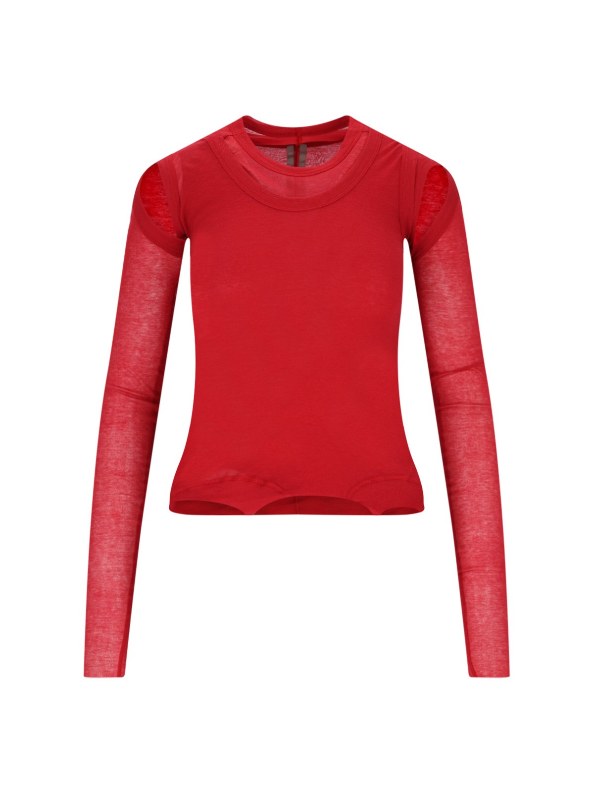 Shop Rick Owens Layering Detail Top In Red