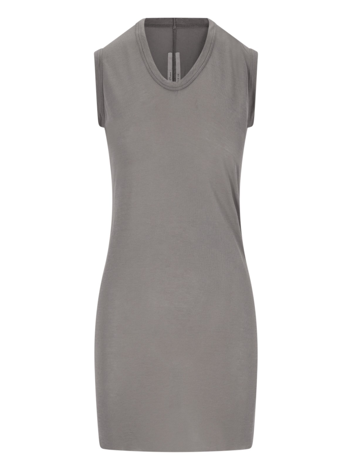 Shop Rick Owens Basic Mini Dress In Gray