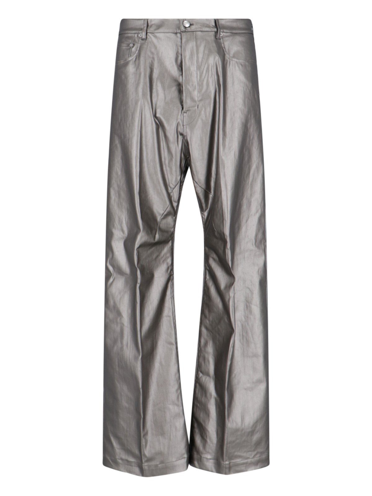 Rick Owens Coated Jeans In Gray