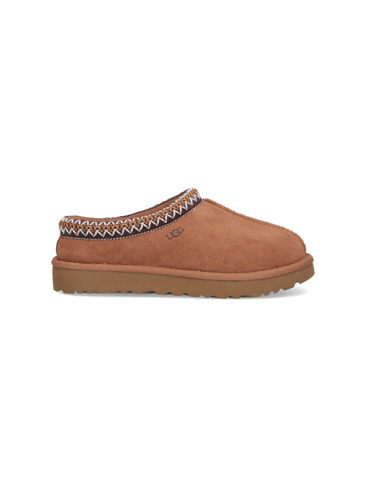 Ugg Tasman Mens Suede Slip On Sheepskin Slippers In Brown