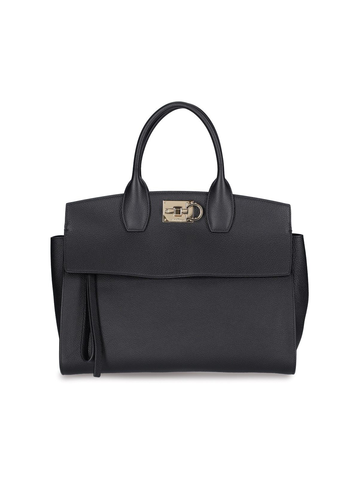 Shop Ferragamo 'studio' Medium Hand Bag In Black  