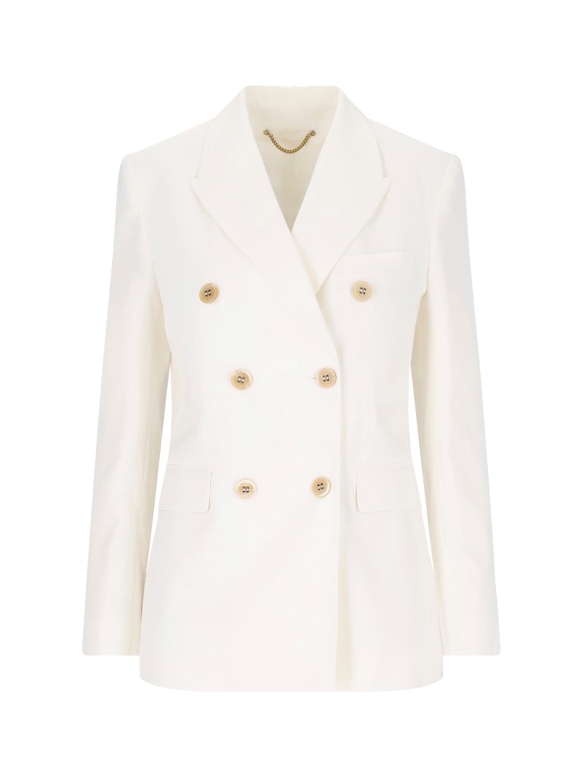 Shop Golden Goose Double-breasted Blazer In White
