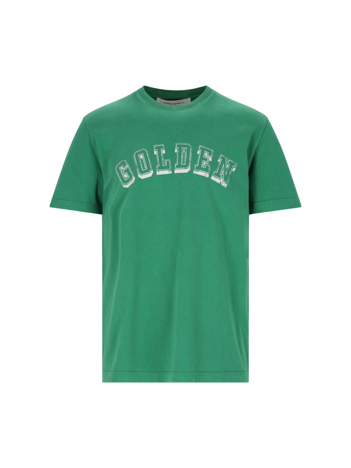 Shop Golden Goose Logo T-shirt In Green