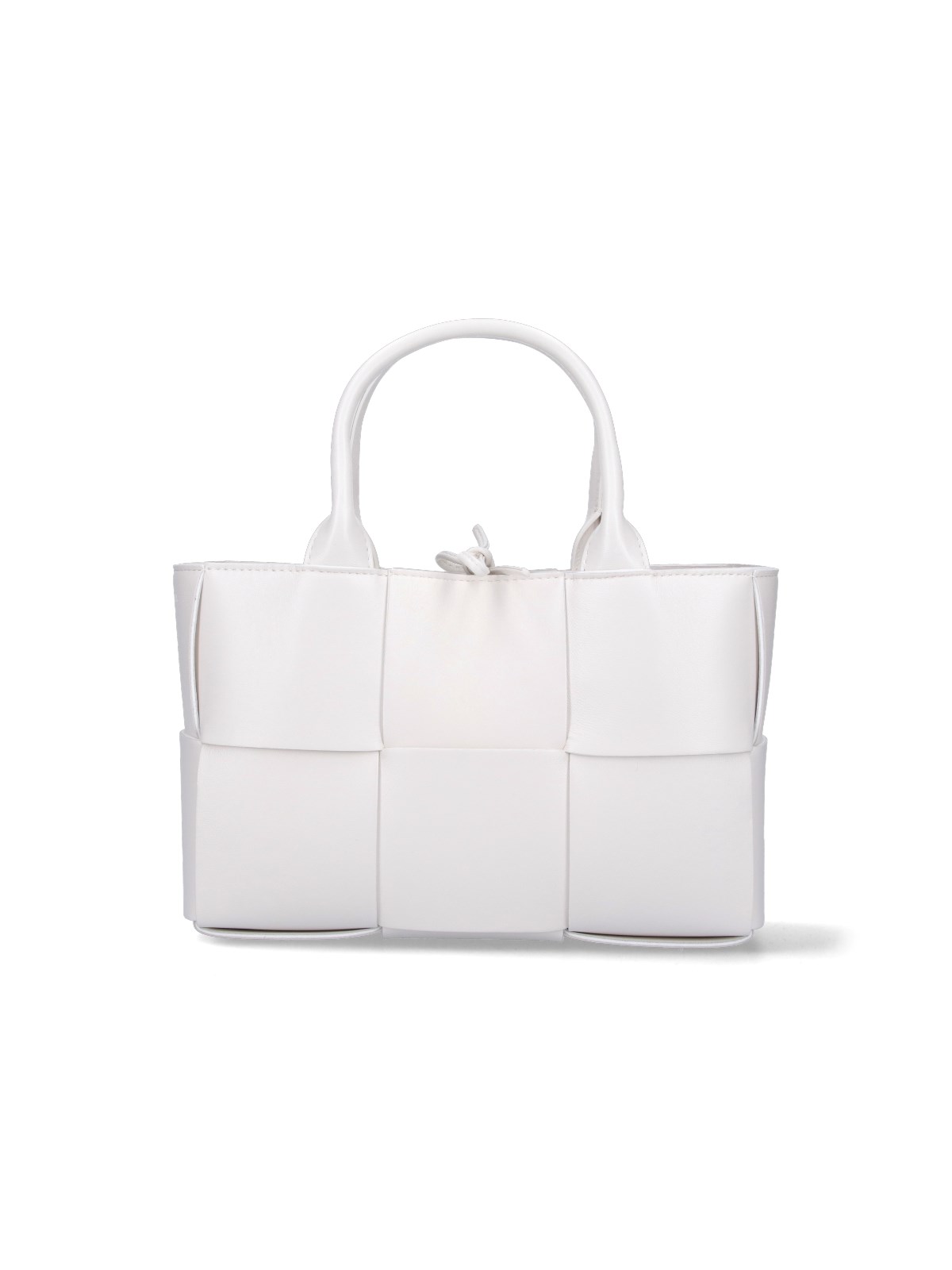 Shop Bottega Veneta 'arco' Mini Tote Bag In White