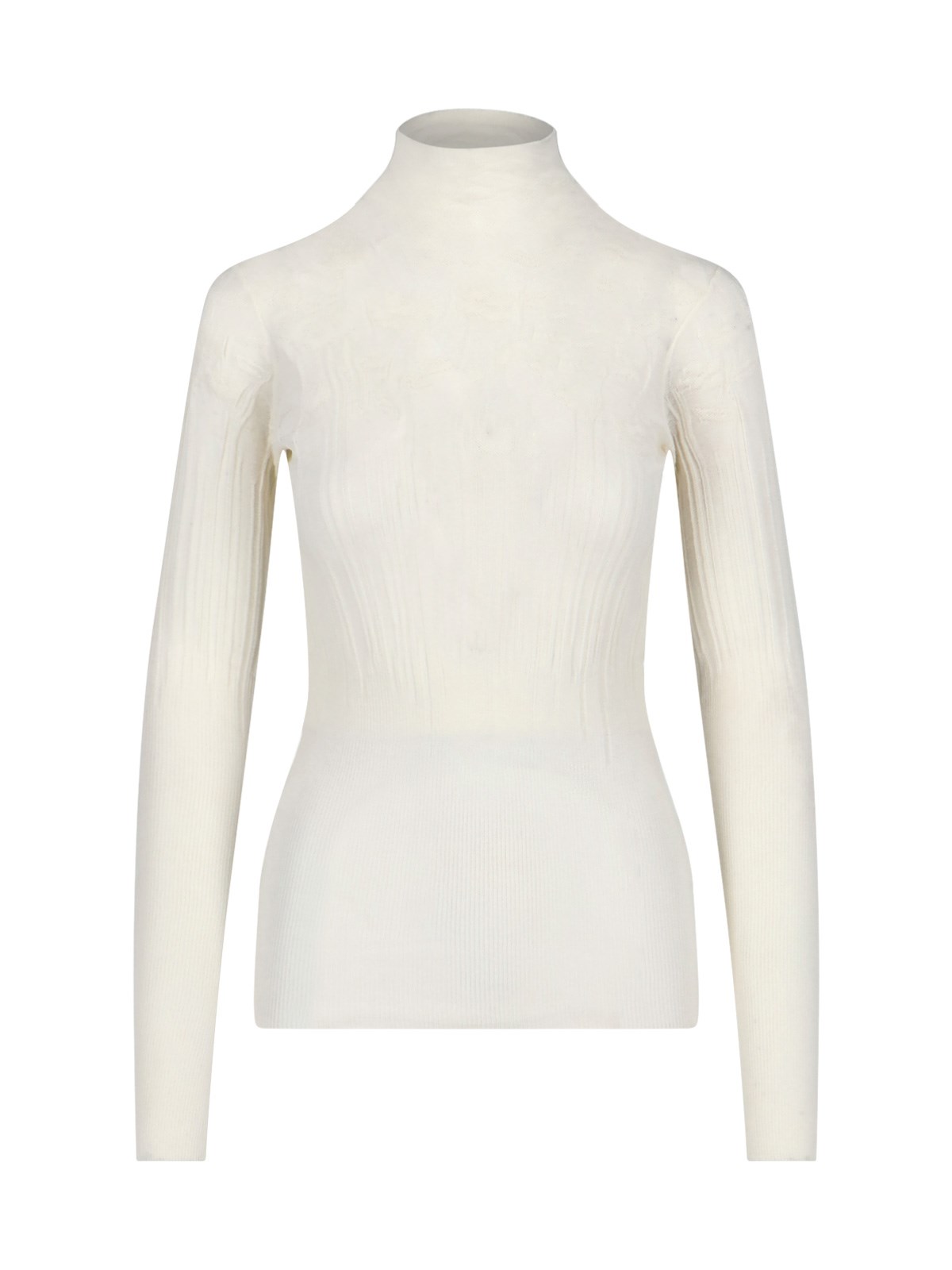 Bottega Veneta Cotton Blend Sweater In White