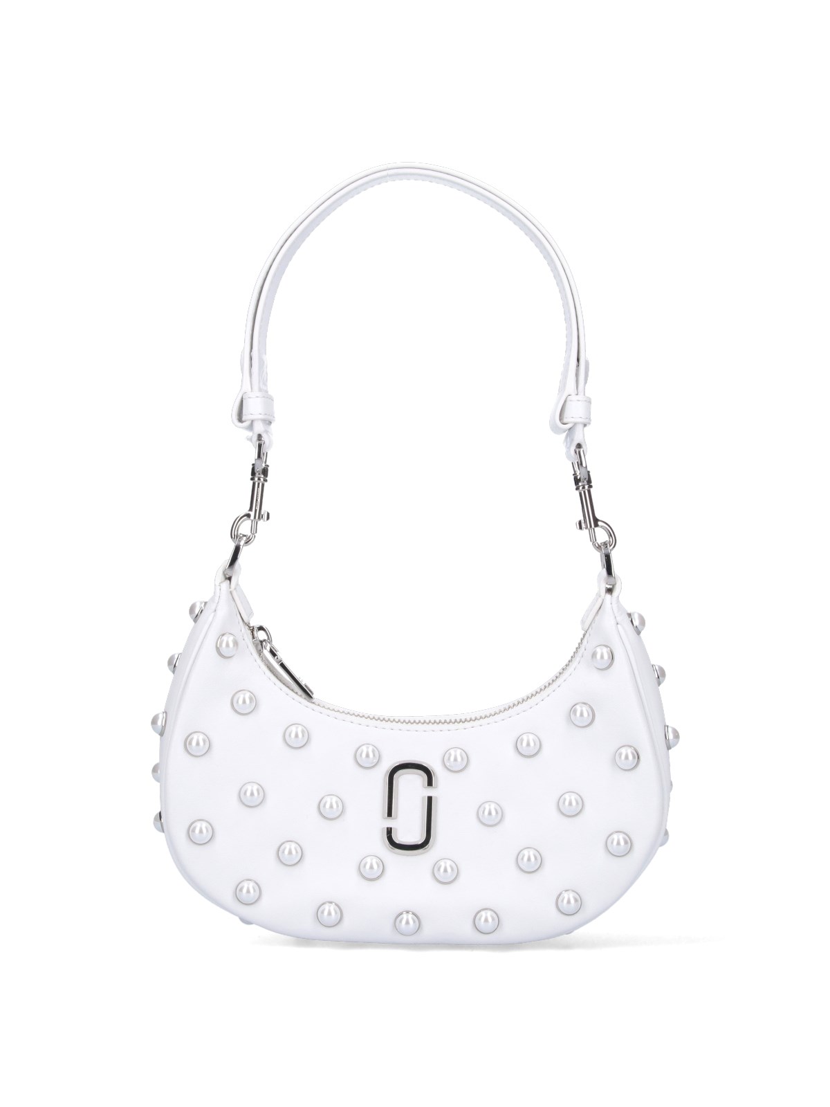 Shop Marc Jacobs "the Pearl Curve Bag" Shoulder Bag In White