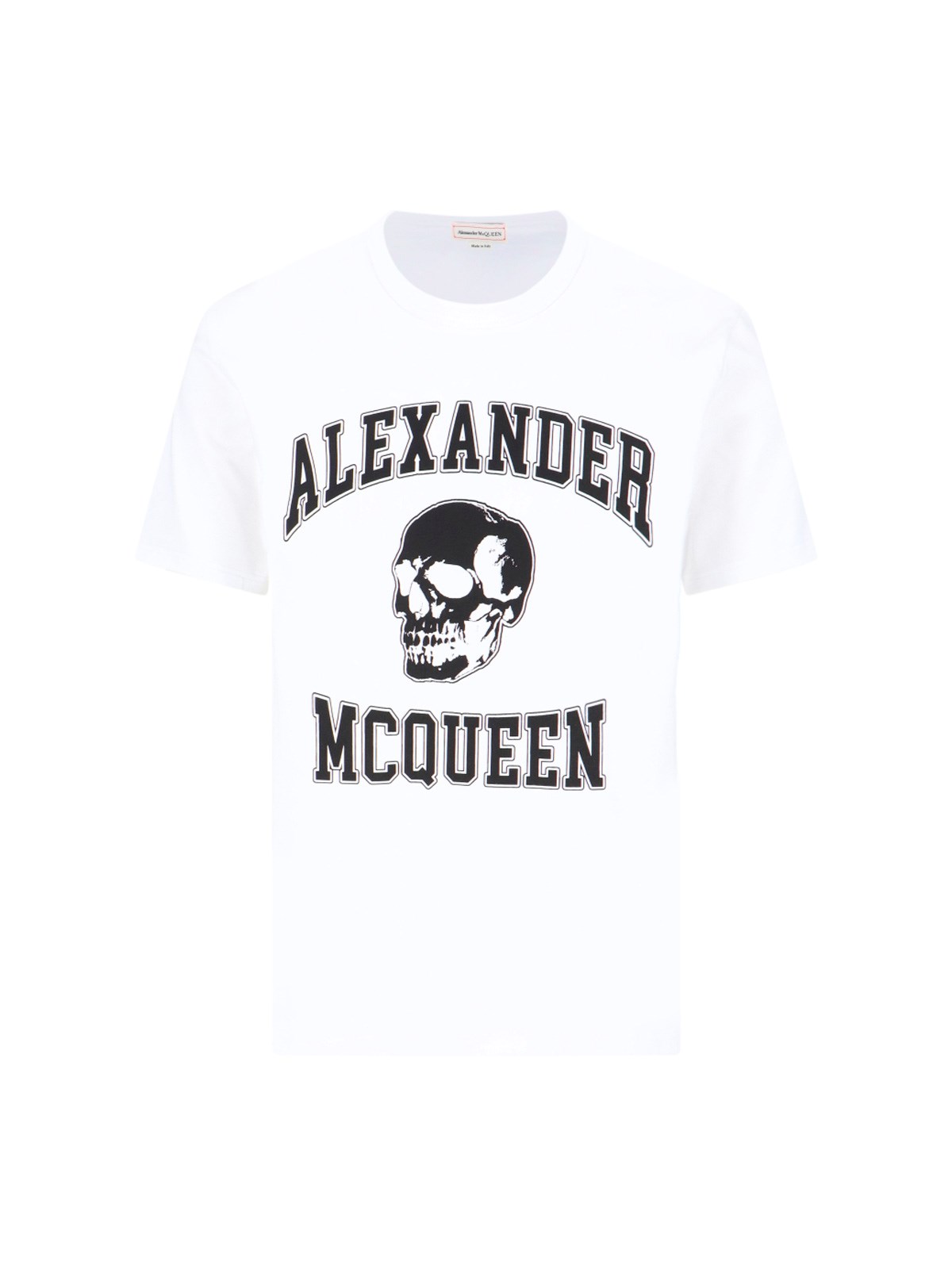 ★alexander mcqueen★ Varsity Short Sleeve T-Shirt White Bla Alexander mcqueen 'varsity' t-shirt available on SUGAR - 146516
