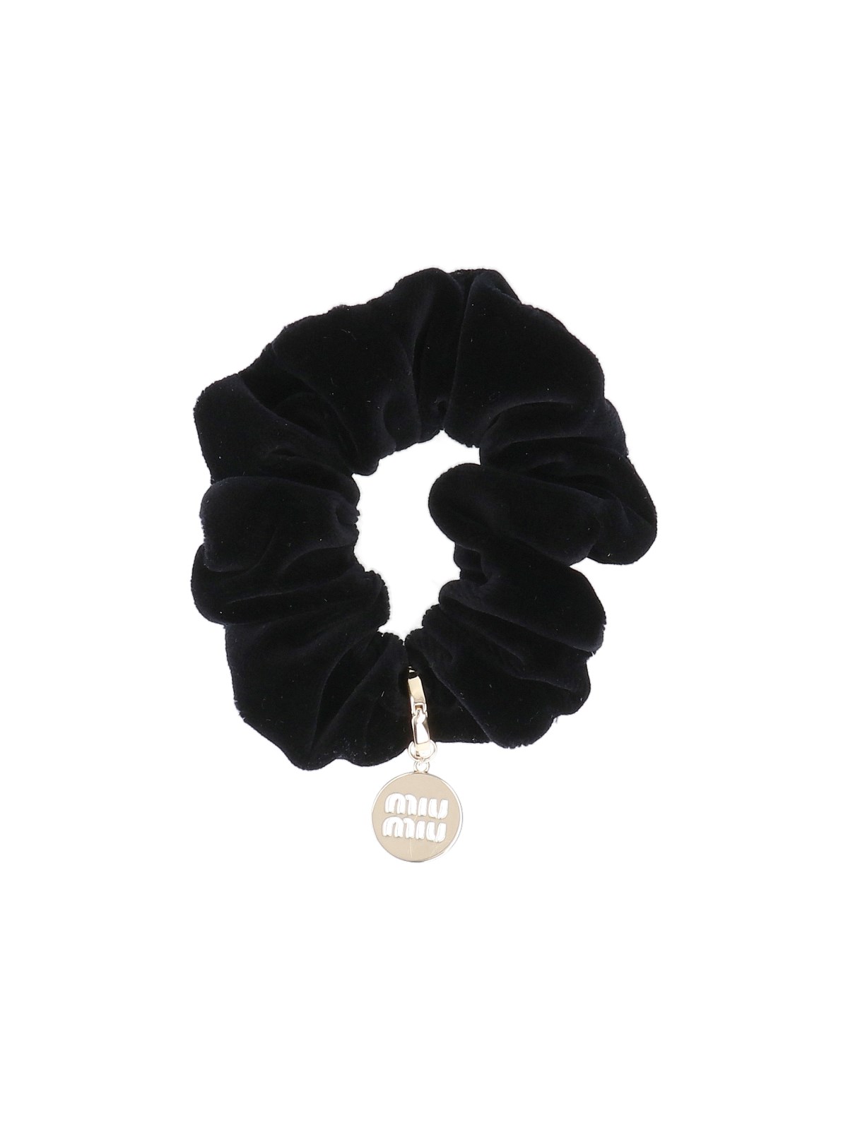 Miu Miu Velvet Scrunchie In Black  