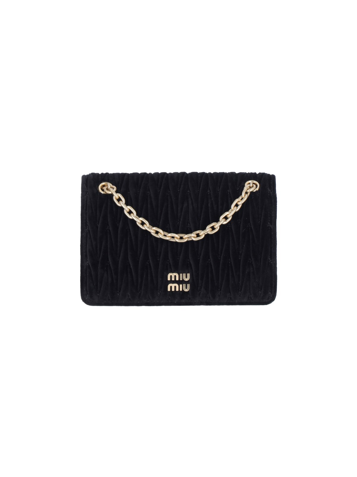 Miu Miu Velvet Mini Bag In Black  