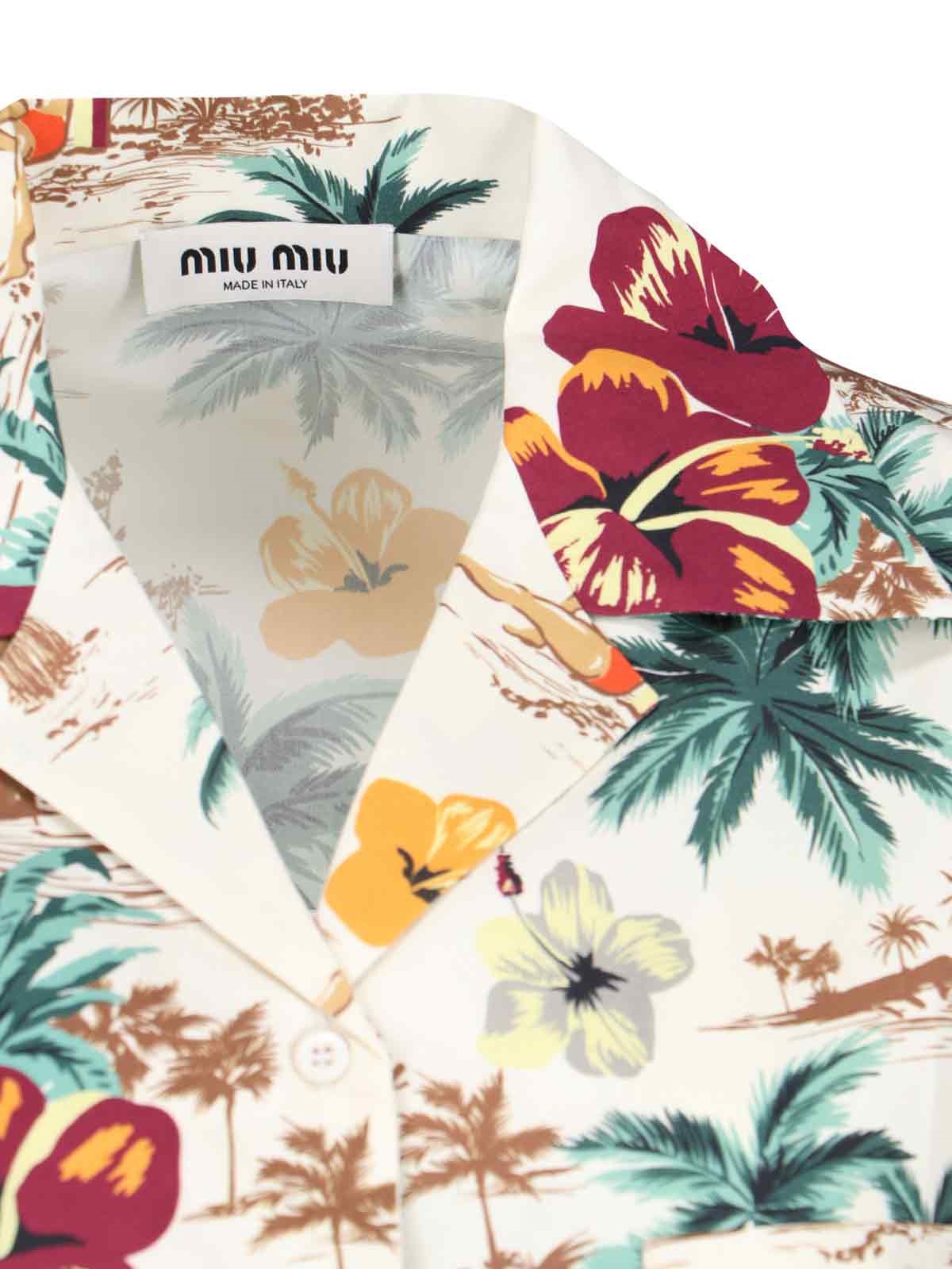 シャツ IONSEOUL Garments Pixel Crop Shirt (3color) JP5D0005 Miu miu Printed crop shirt available on SUGAR - 146725