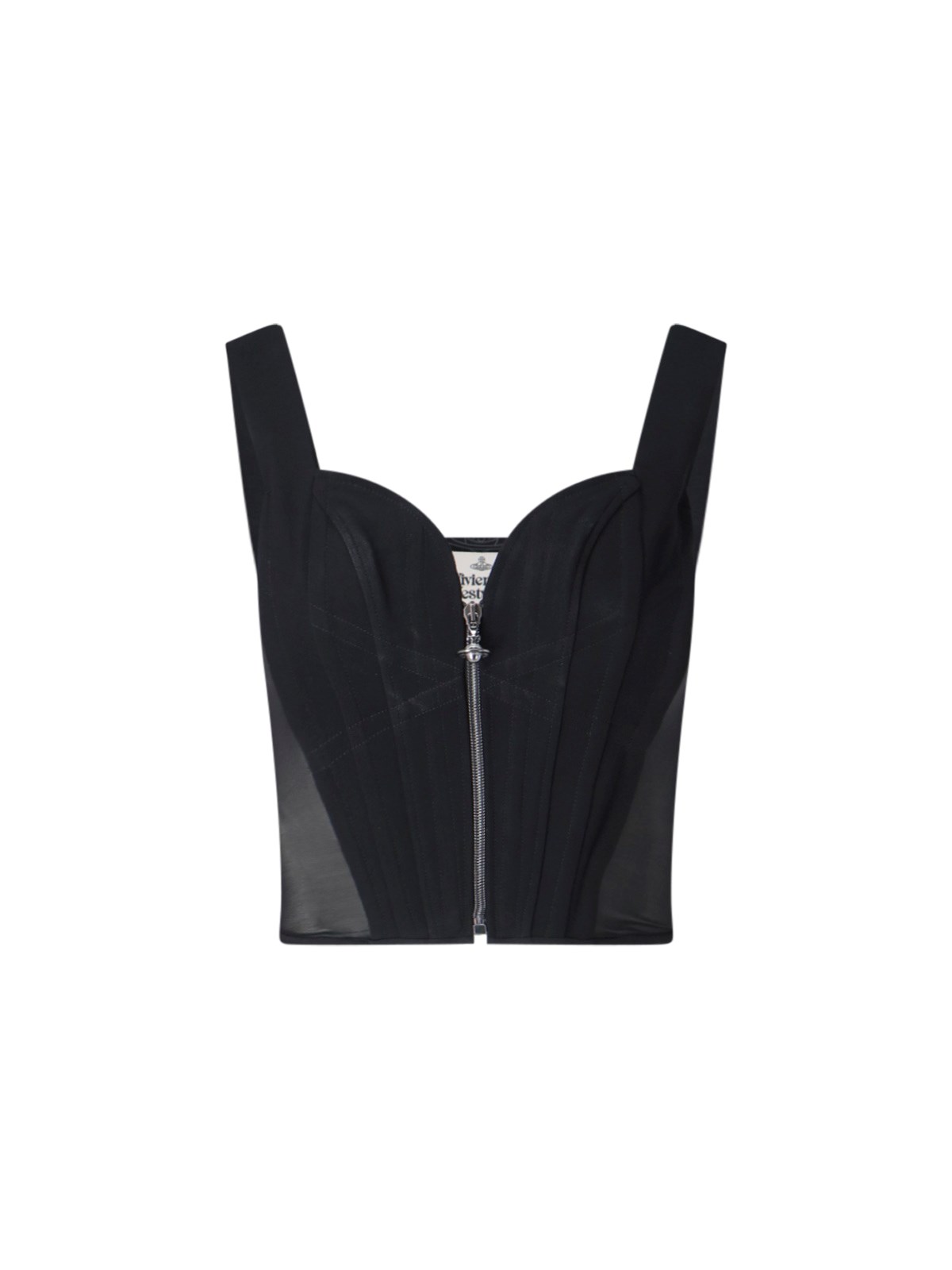 Vivienne Westwood Zip Corset In Black  