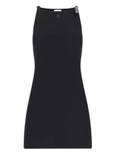 オールインワン・サロペット Courreges Knitted Mini Dress In Black Cotton And Wool Blend Knit Dresses Women - courrèges
