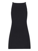 ワンピース COURREGES BLACK RIBBED MINI DRESS Courreges Ribbed Mini Dress in Black | Lyst