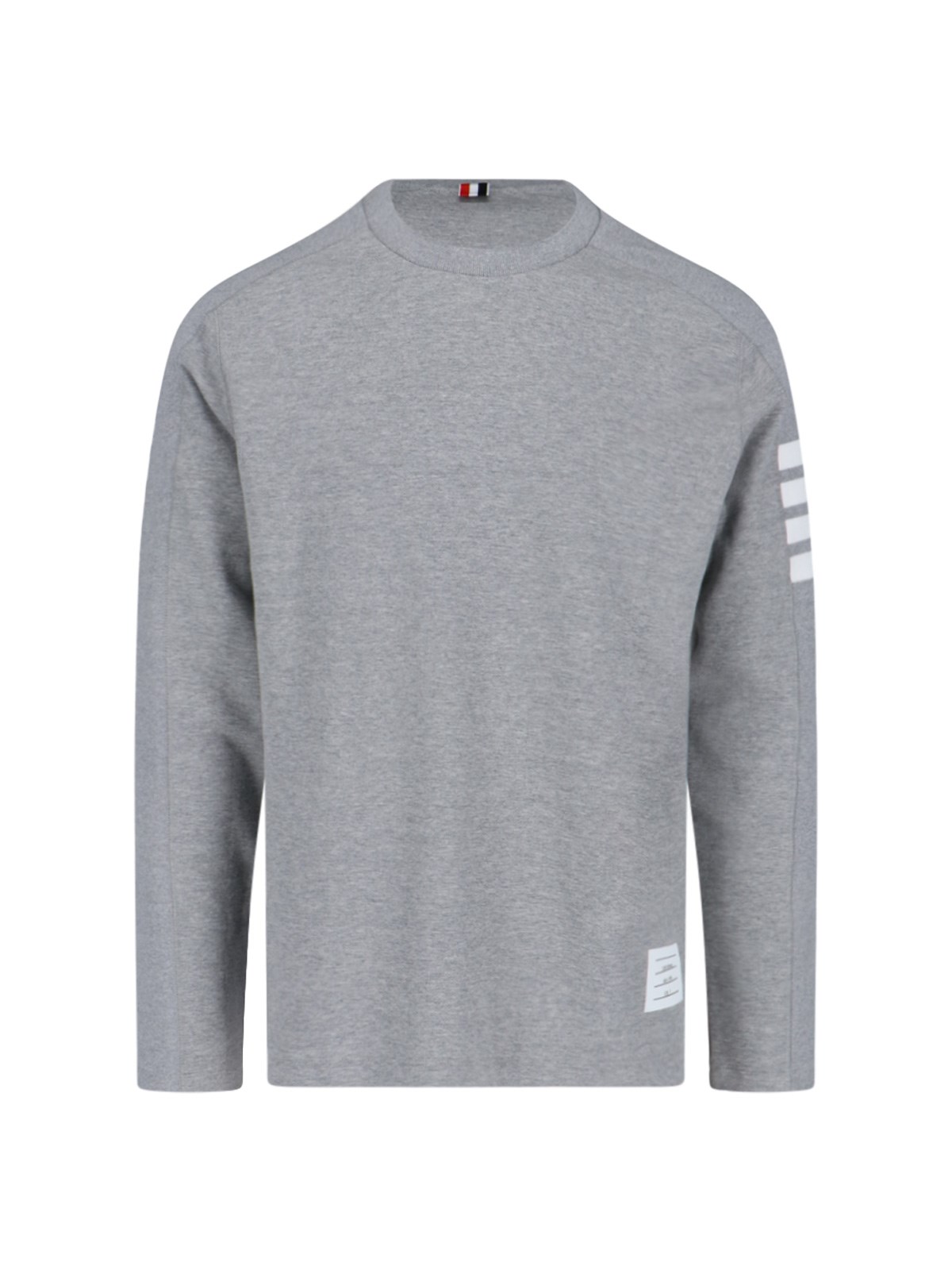 Shop Thom Browne '4-bar' T-shirt In Gray