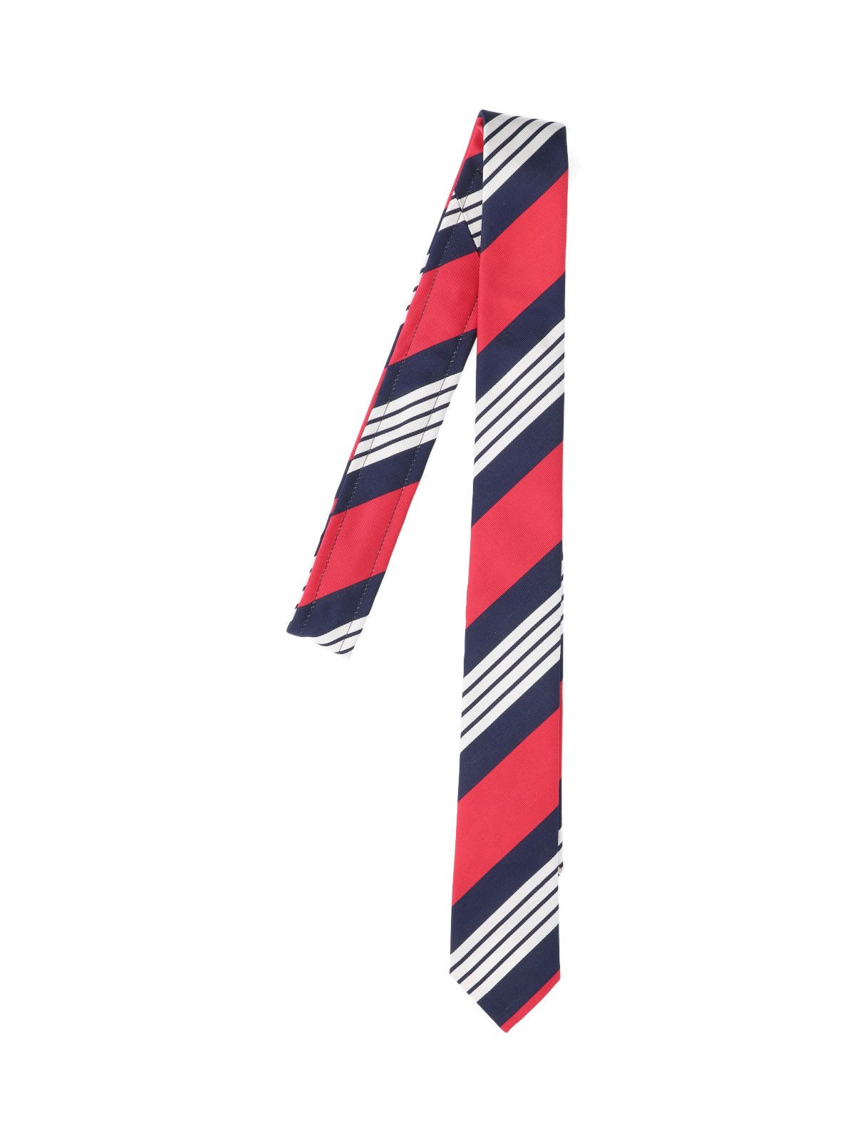 Shop Thom Browne Striped Tie In Multi