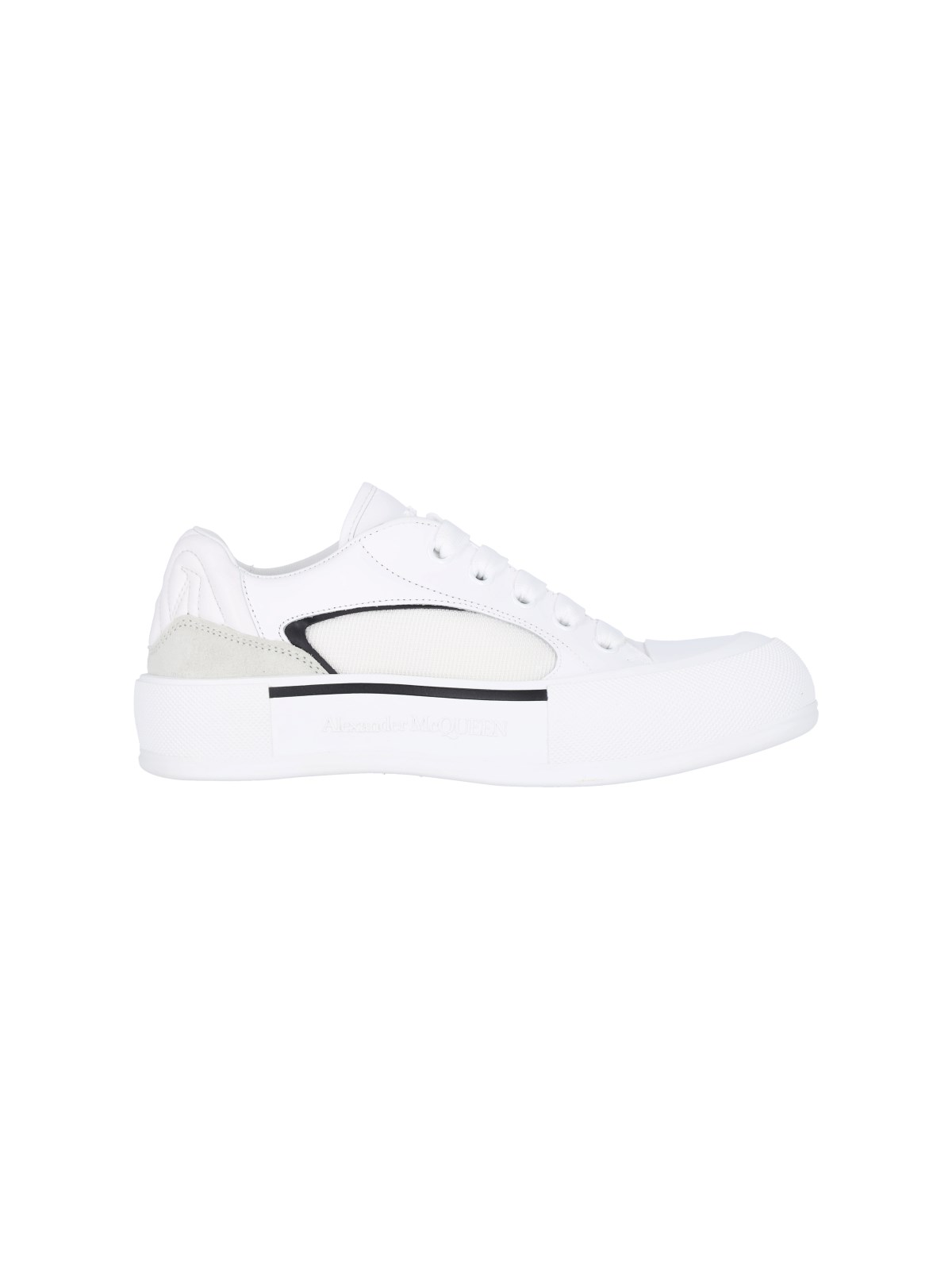 Shop Alexander Mcqueen Skate "plimsoll" Sneakers In White