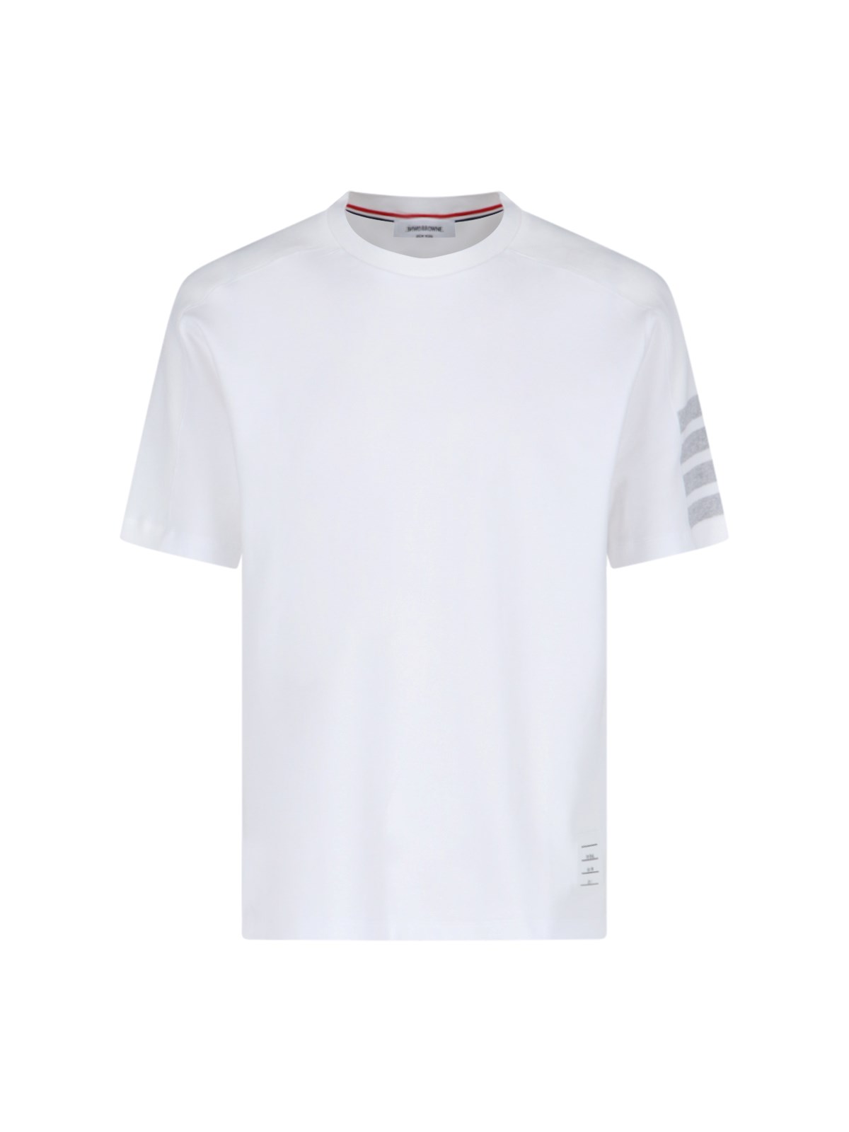 Thom Browne "4-bar" Detail T-shirt In White