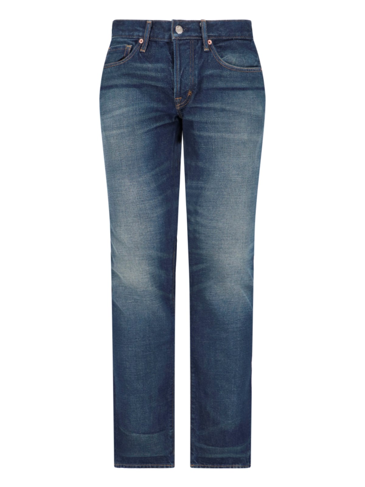 Shop Tom Ford Straight Jeans In Blue