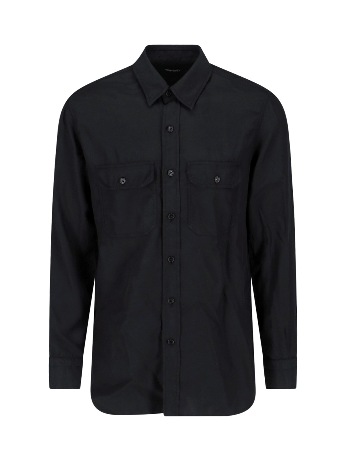 Shop Tom Ford Pocket Detail Shirt In Black  