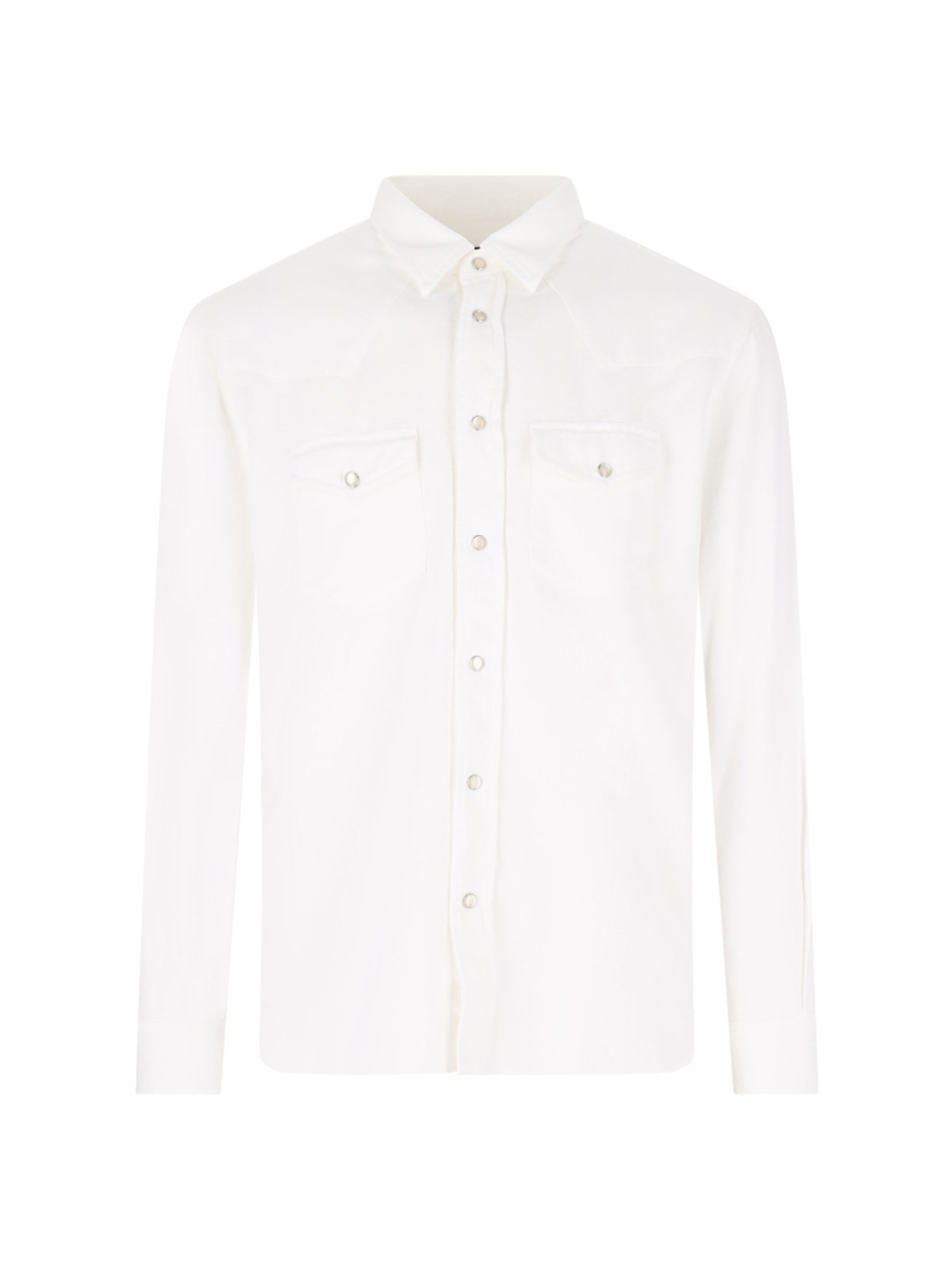 Shop Tom Ford Denim Shirt In White