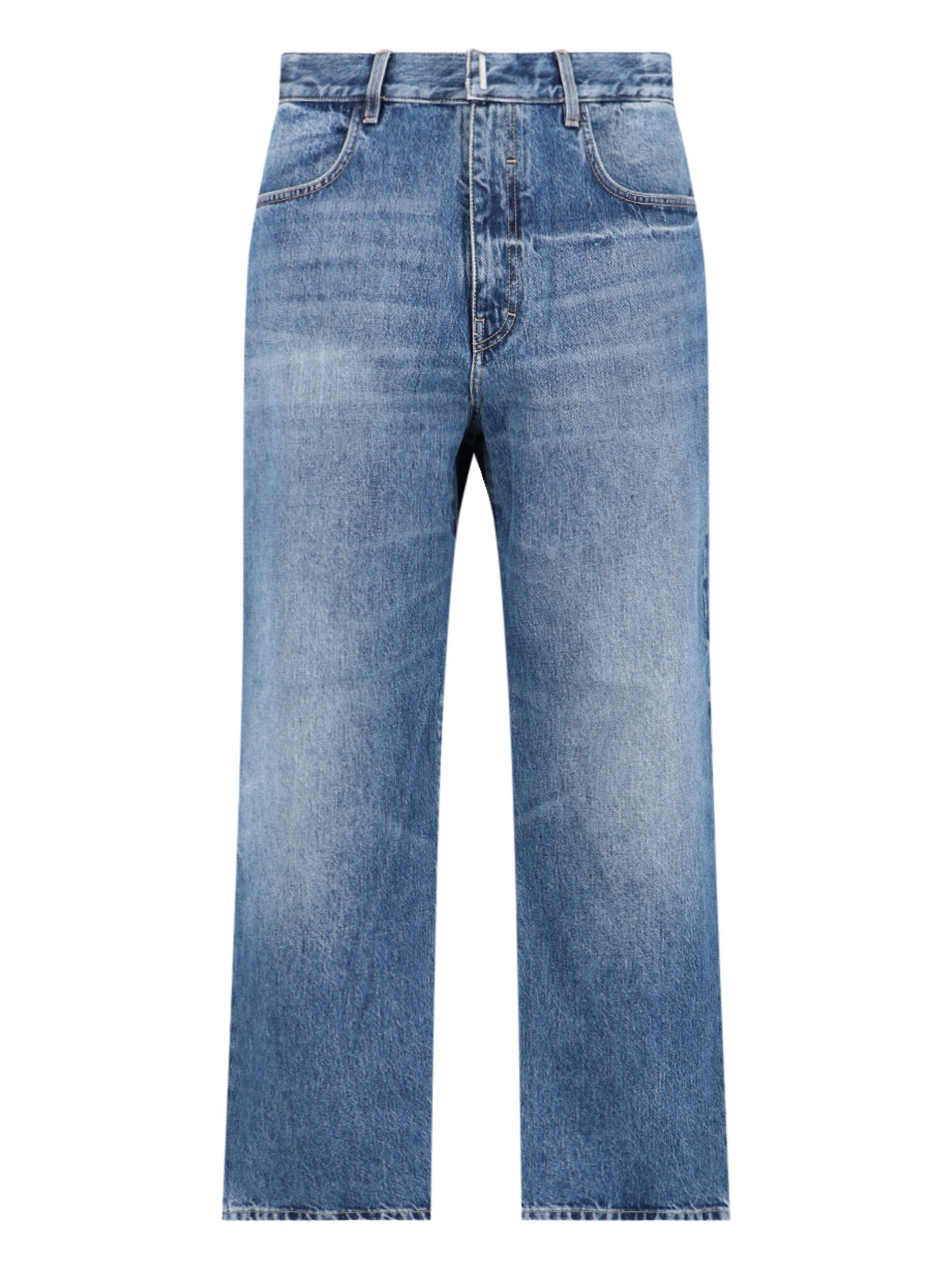 Shop Givenchy Wide Jeans In Blue