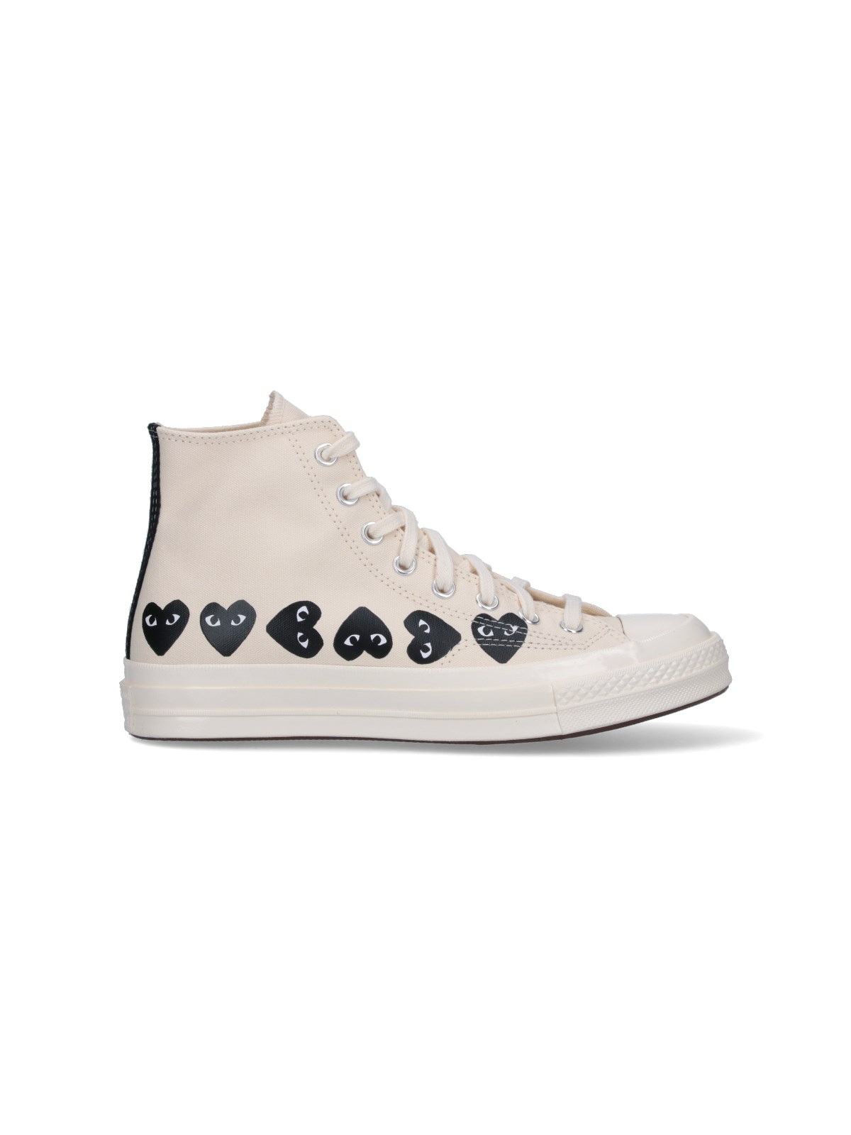 Shop Comme Des Garçons Play "converse Multi Heart Chuck 70" Sneakers In Beige