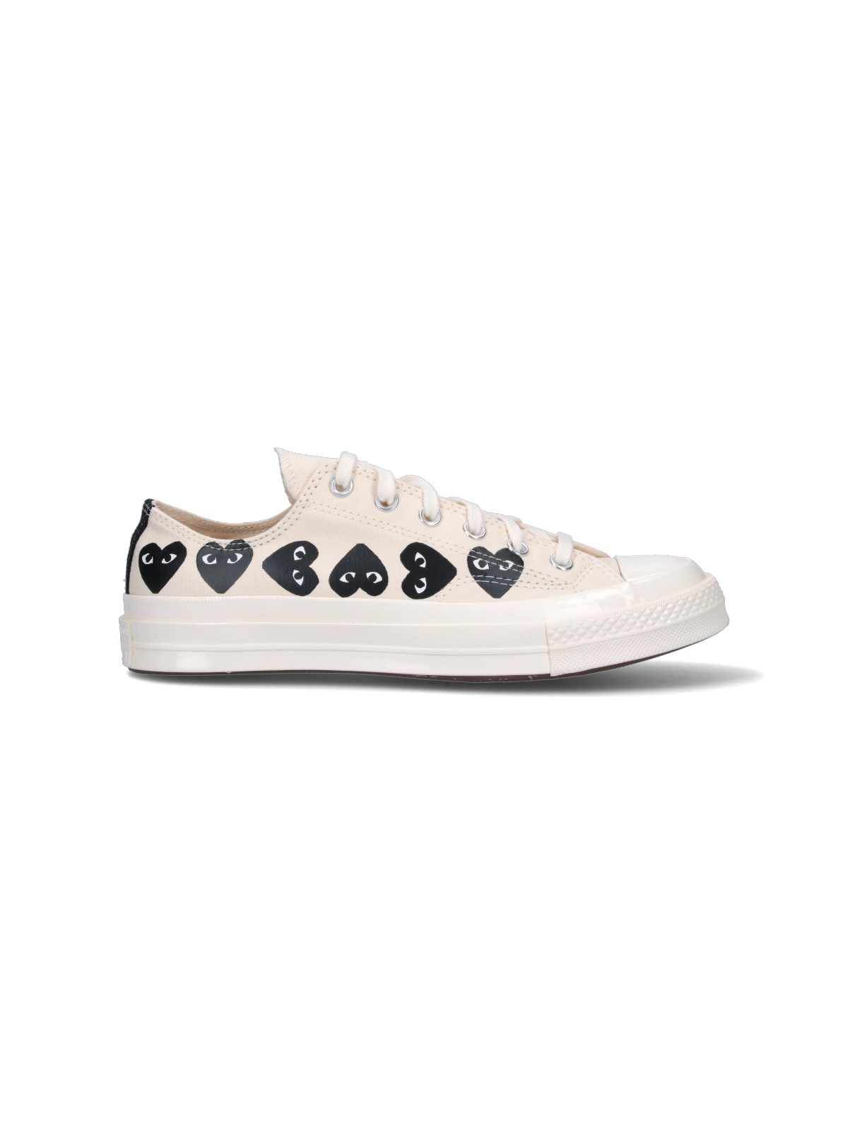 Shop Comme Des Garçons Play "converse Multi Heart Chuck 70" Low Top Sneaker In Beige