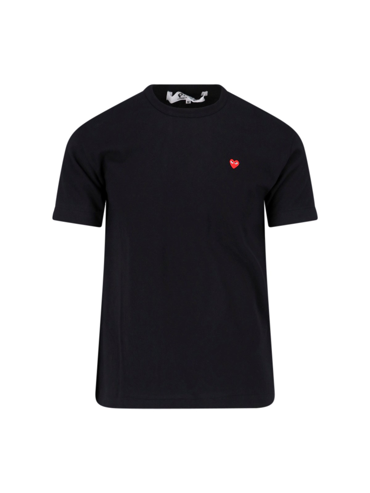 Shop Comme Des Garçons Play Small Logo T-shirt In Black  