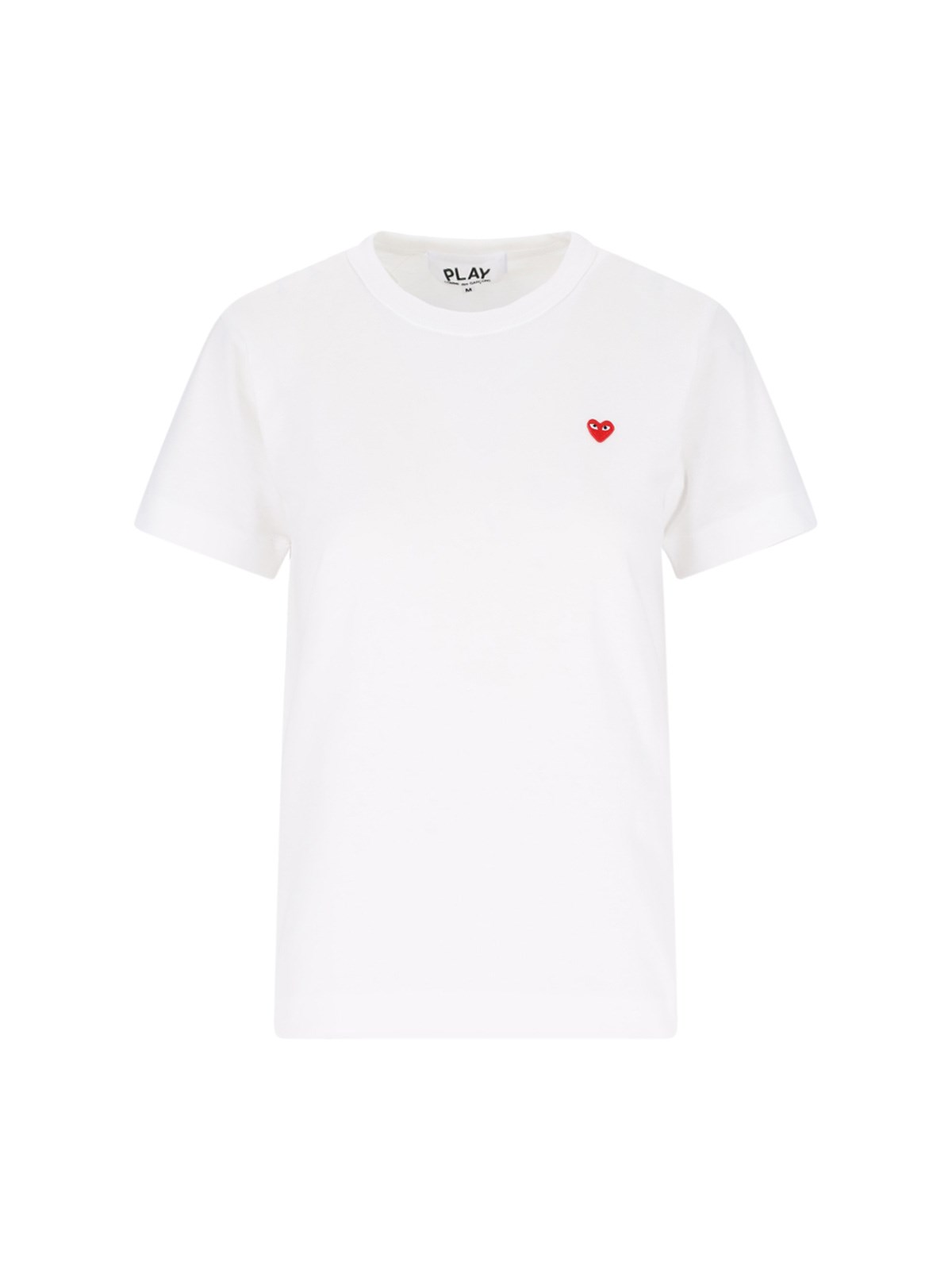 Shop Comme Des Garçons Play Logo T-shirt In White