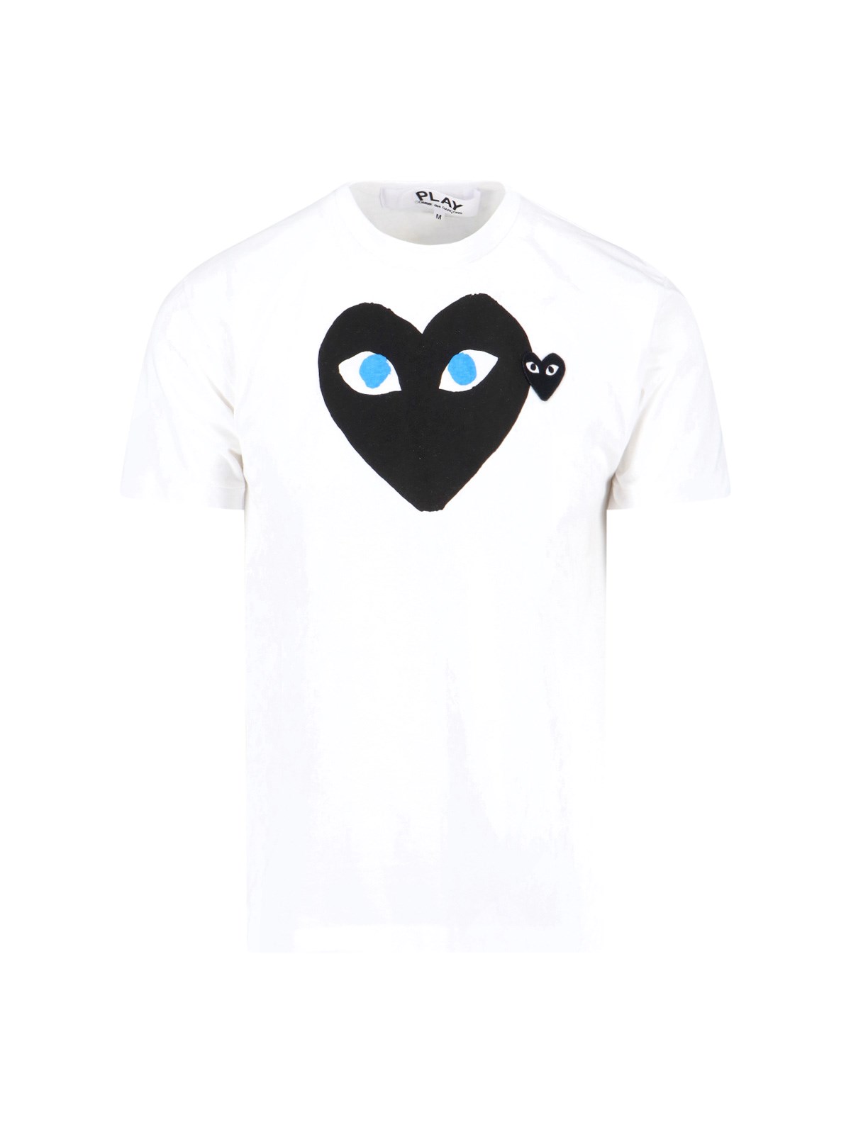Comme Des Garçons Play Double Logo T-shirt In White