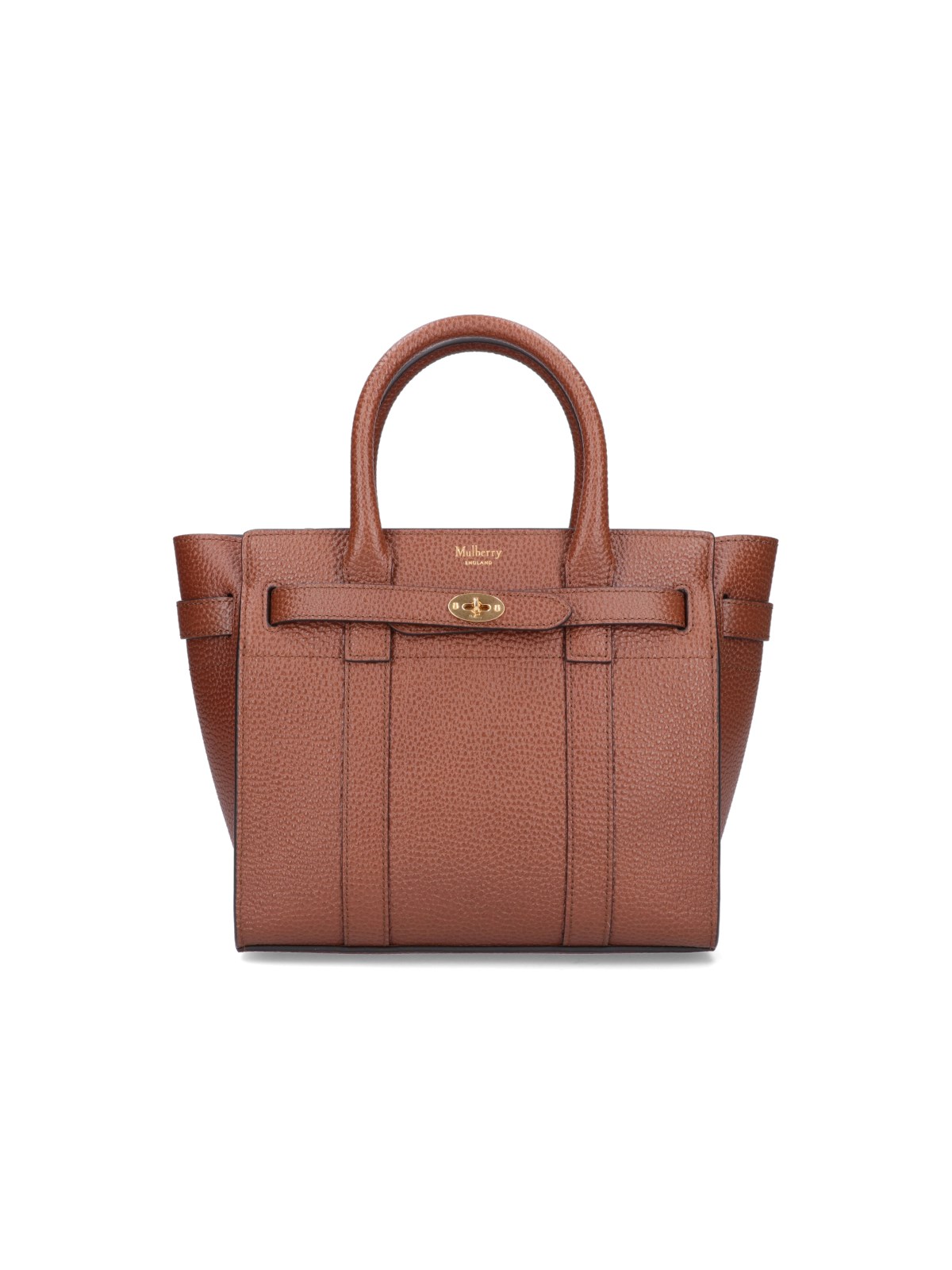 Shop Mulberry 'zipped Bayswater' Mini Bag In Brown