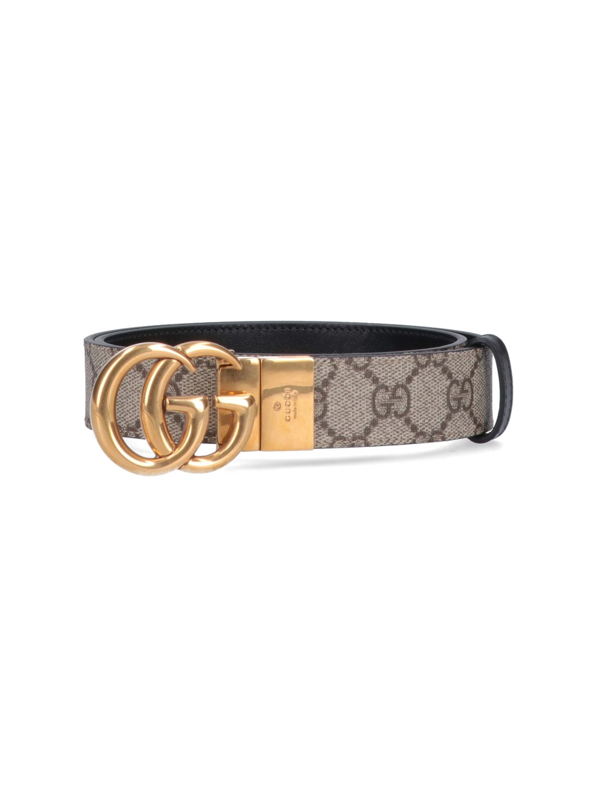 Shop Gucci 'gg Marmont' Reversible Belt In Beige