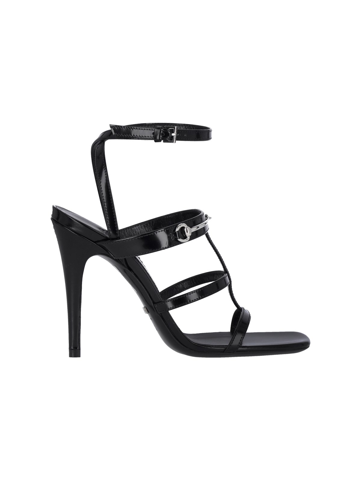 Gucci Clamp Detail Sandals In Black  