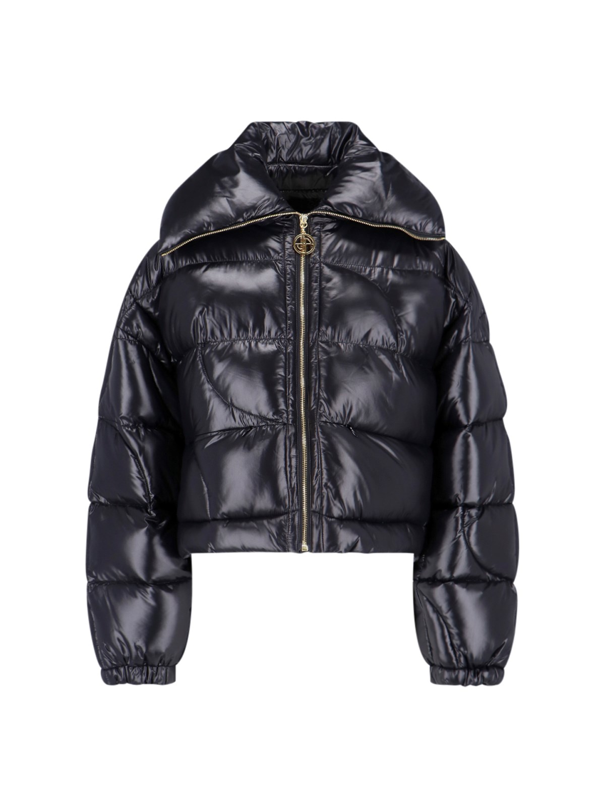 Patou Short Puffer Jacket In Black  